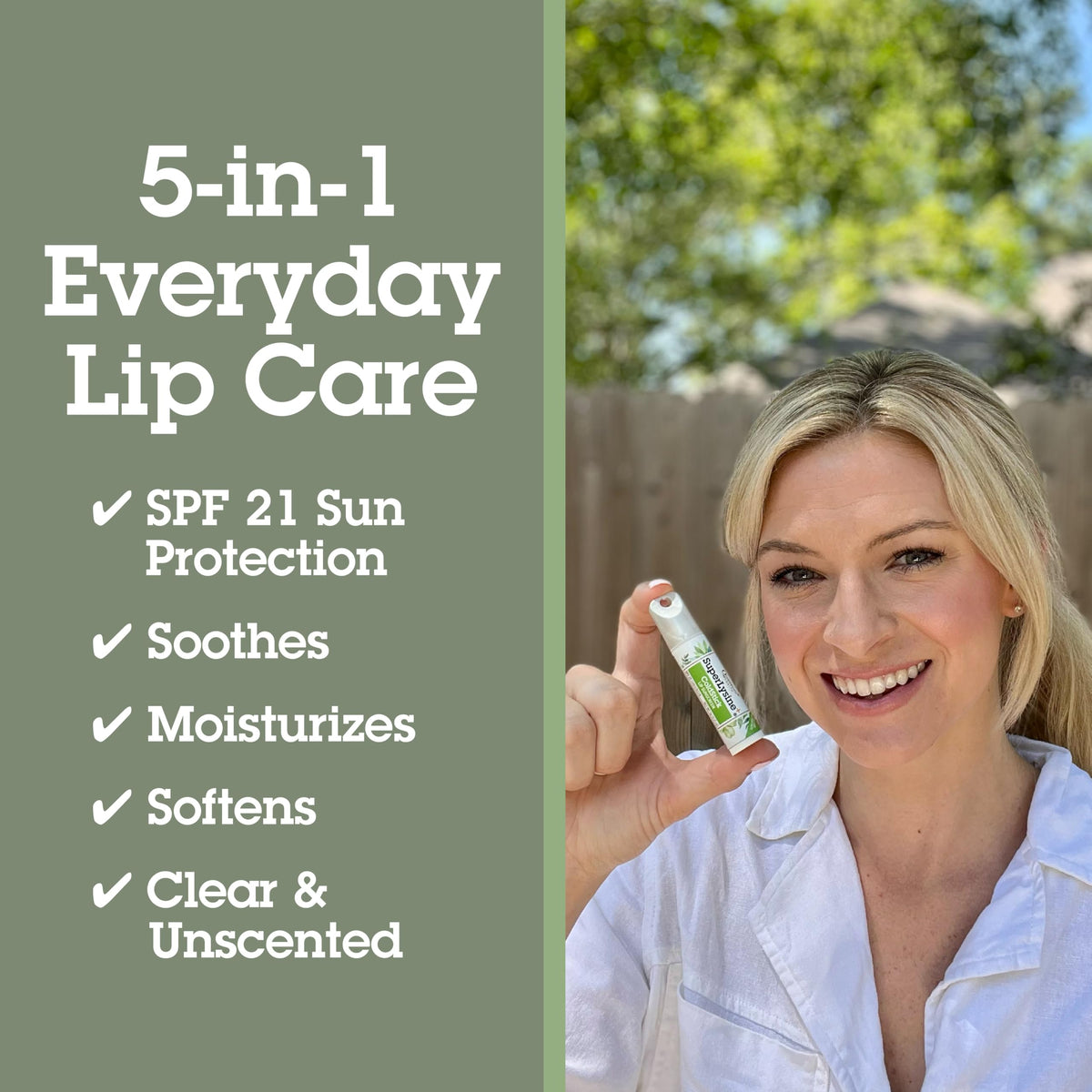 Quantum Health SuperLysine+ ColdStick Lip Balm 5g – SPF 21 Sun Protection, Lysine with Calendula & Vitamin E – Smooths, Moisturizes & Nourishes Dry Lips – Supports Healthy, Hydrated Lips, Unflavored