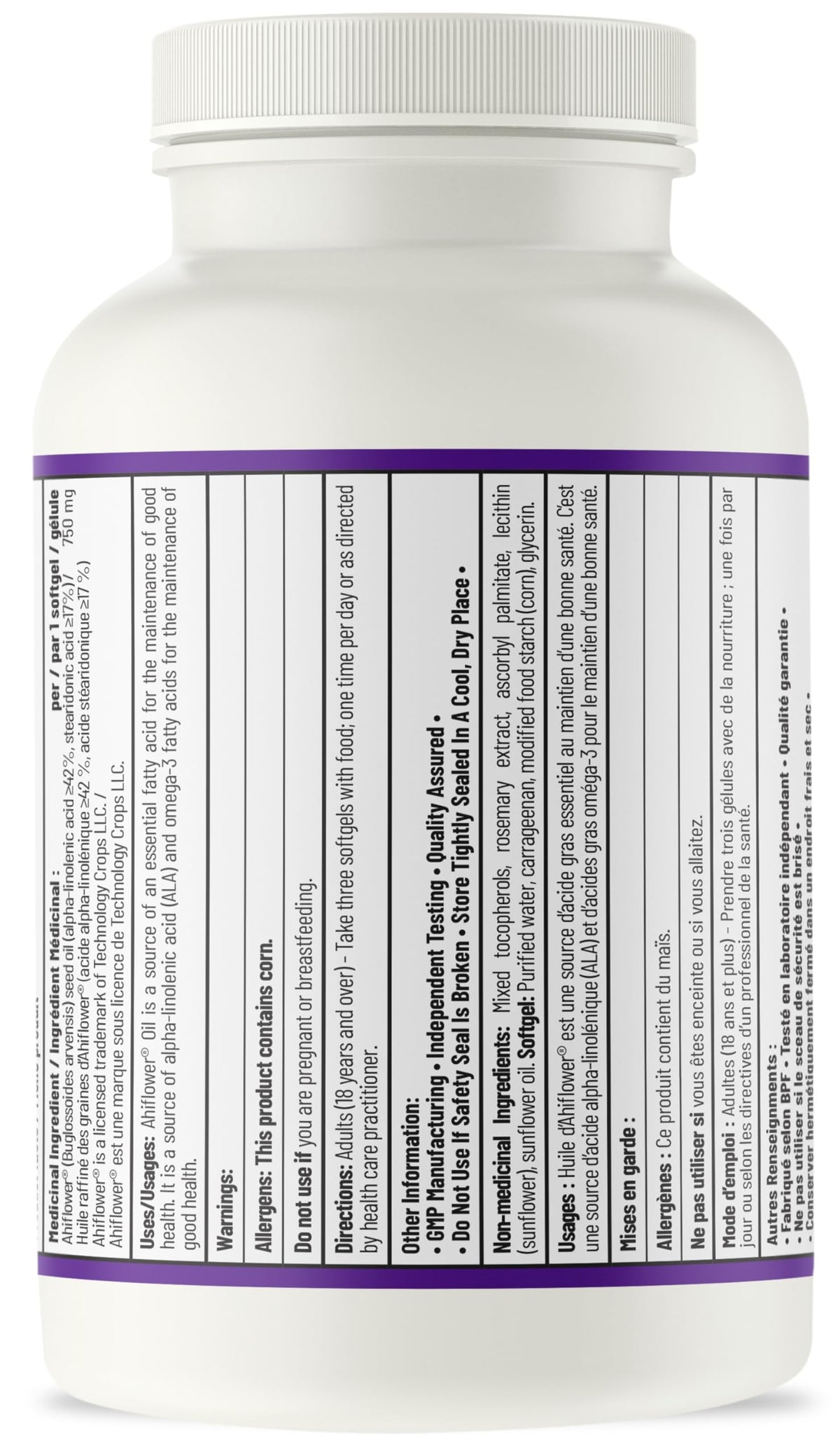 AOR - Ahiflower Oil, 90 Softgels 30-Day Supply - Source of Omega-3 Fatty Acids - Vegan, Non-GMO and Gluten-Free - Complete Balanced Essential Omegas from One Extraordinary Plant