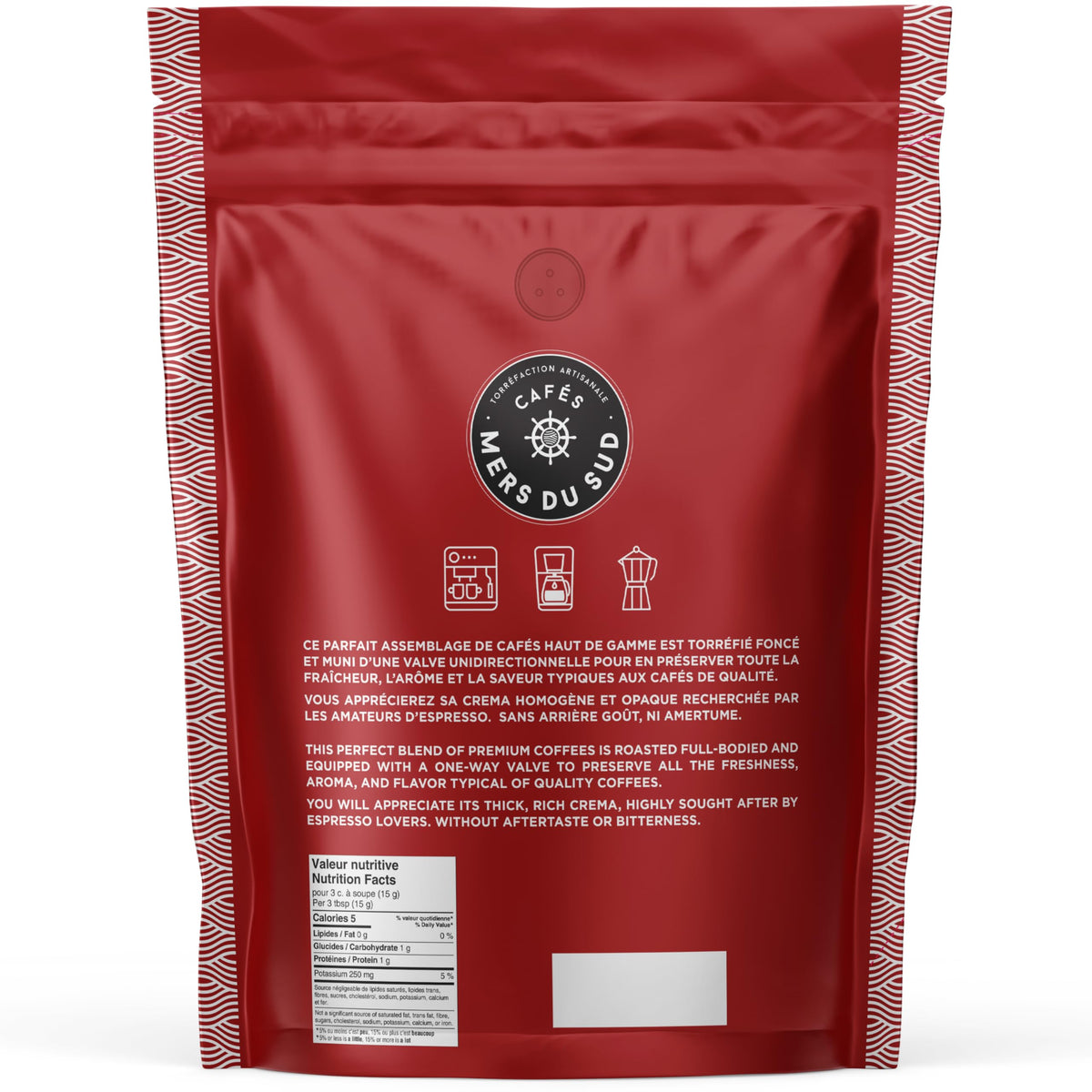 Cafés Mers du Sud Triple Crema Italian Espresso Whole Coffee Beans 1.134 kg