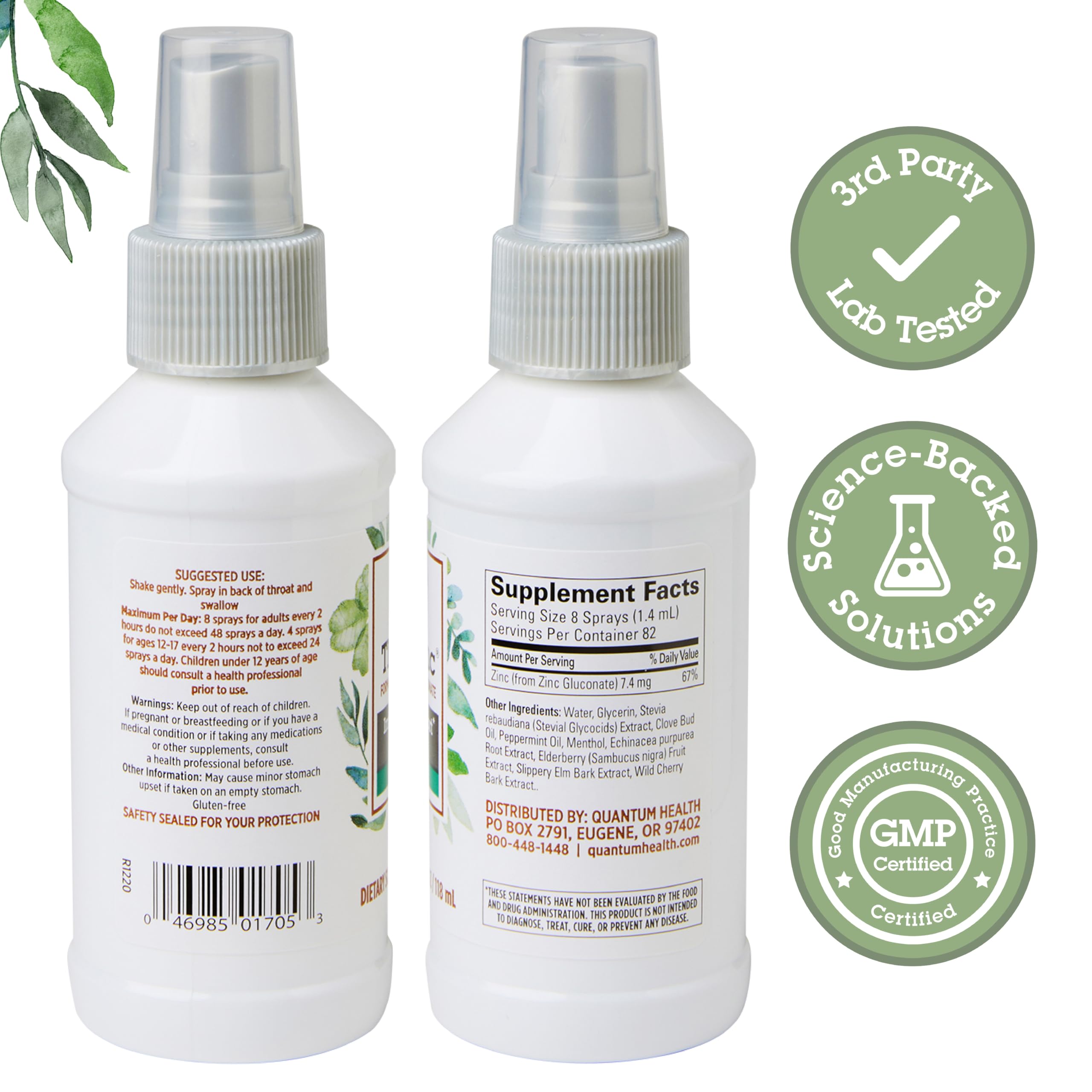 Quantum Health, TheraZinc Spray, 4 Ounce
