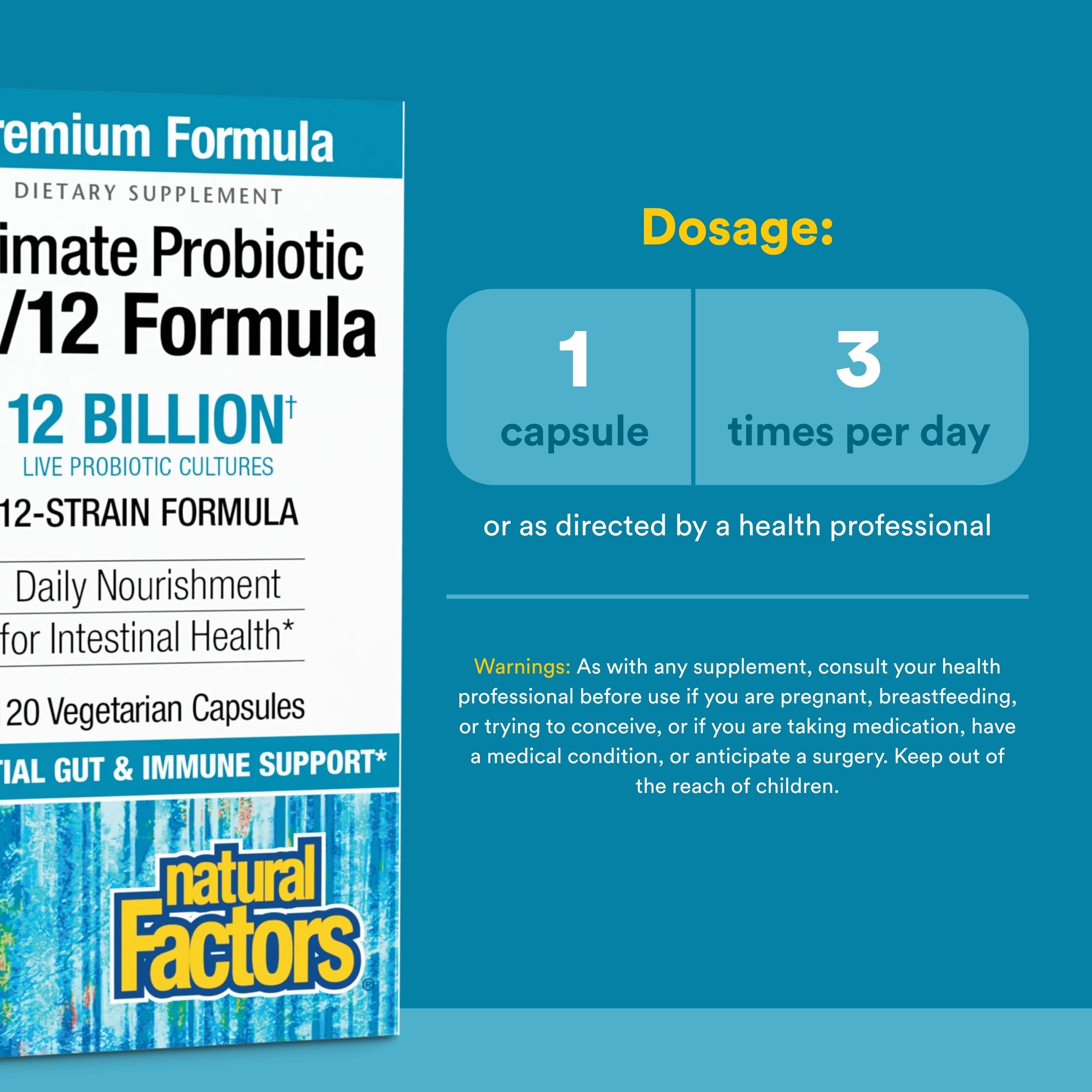 Natural Factors Multi Probiotic 12B 120vc