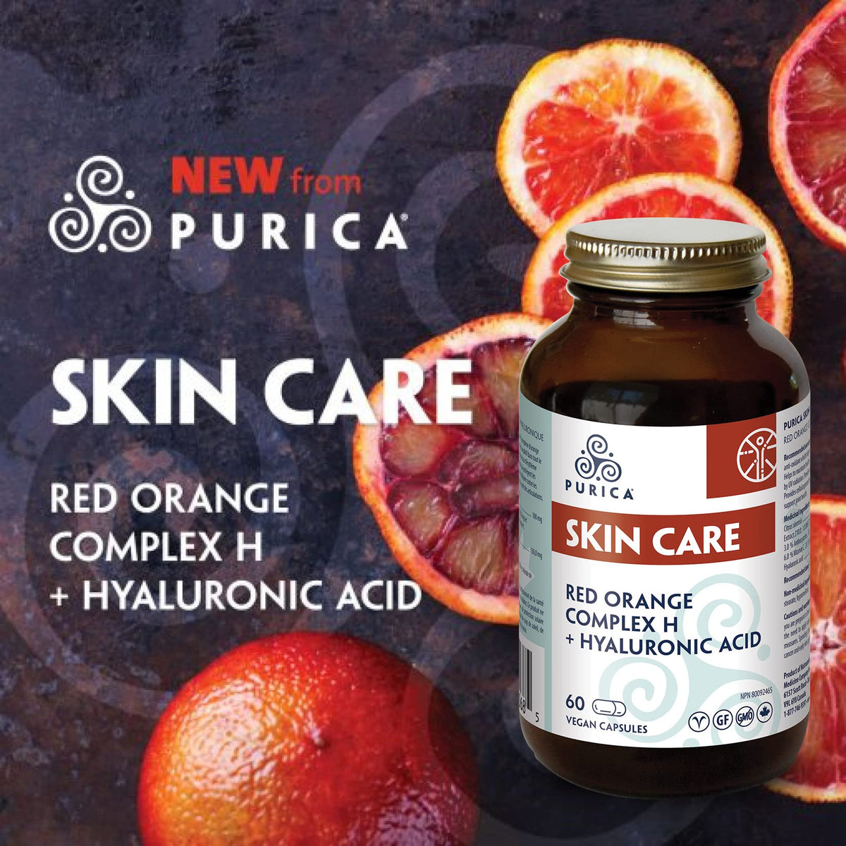 PURICA Skin Care, Red Orange Complex, Hyaluronic Acid, 60 Day Supply