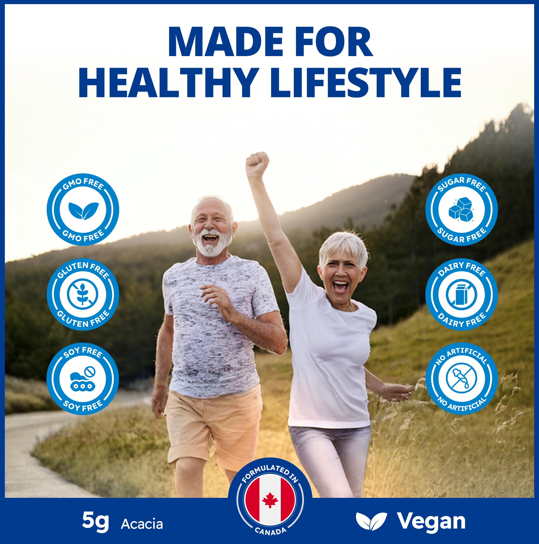 CanPrev Organic Fibre Feel Powder 325g, 65 Servings, Unflavoured & Easy to Mix, Promotes Digestive Wellness & Regularity, Quick-Dissolving & Gentle, Natural Ingredients, Perfect for Smoothies & Shakes