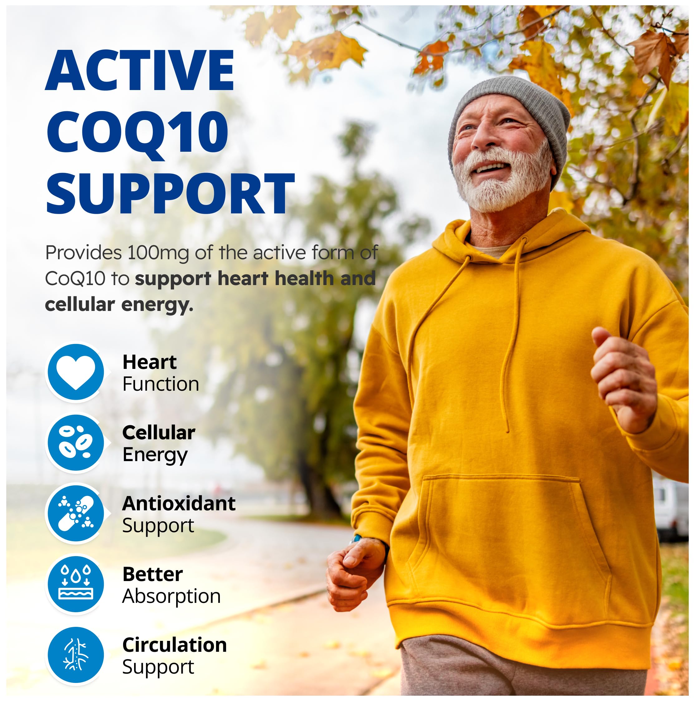 CanPrev Ubiquinol 100mg avec Huile MCT, 60 Gélules, Approvisionnement de 2 Mois, Supplément de CoQ10 pour le Soutien Cardiaque et Cardiovasculaire, Absorption Améliorée, Sans OGM et Sans Gluten, Coenzyme Q10 pour l'Énergie et la Vitalité