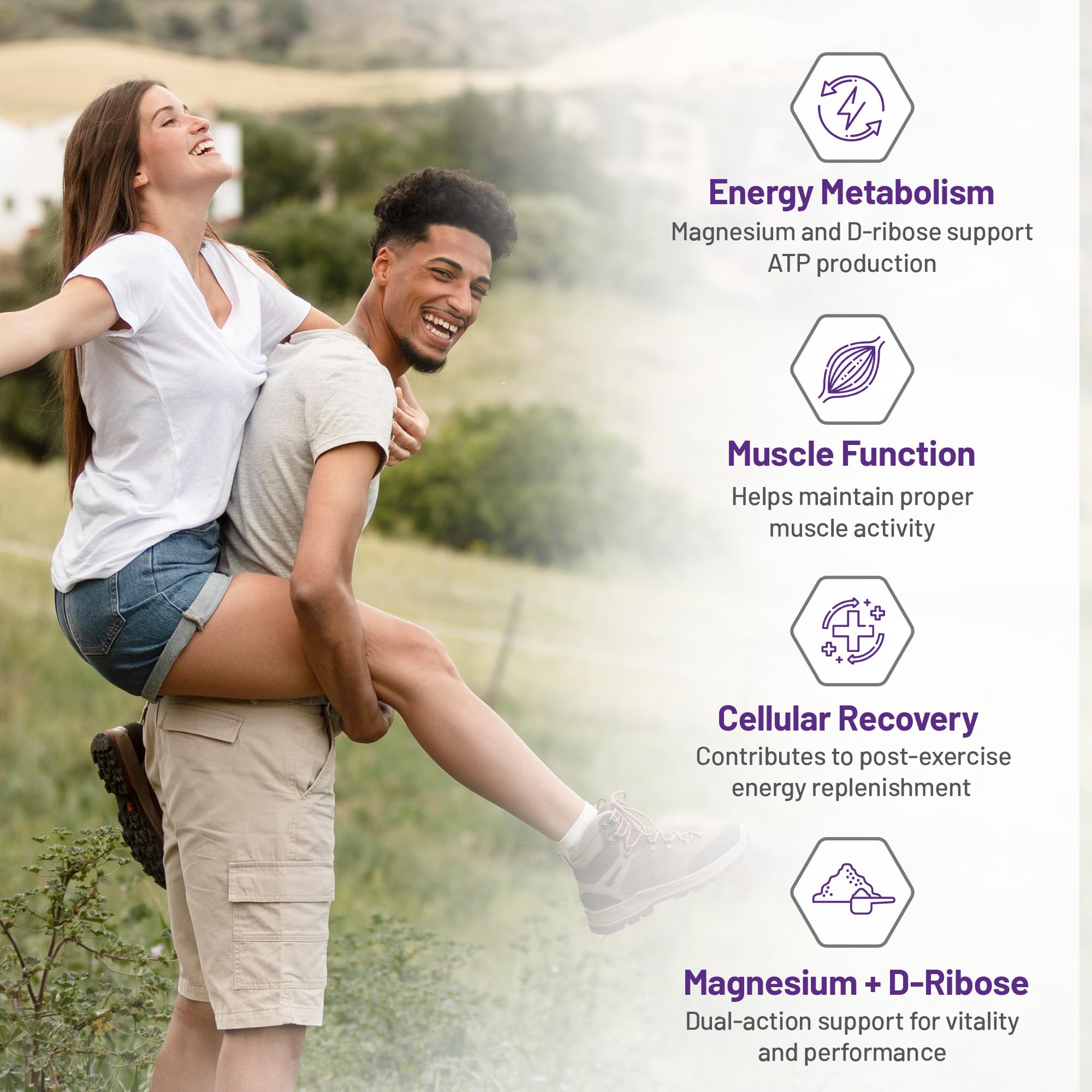 AOR Ribogen Mg 263g 105 portions – Poudre de citrate de magnésium avec D-Ribose, favorise les niveaux d'énergie et la performance physique, améliore la fonction musculaire, la récupération et la santé osseuse – Végétalien, sans OGM et sans gluten
