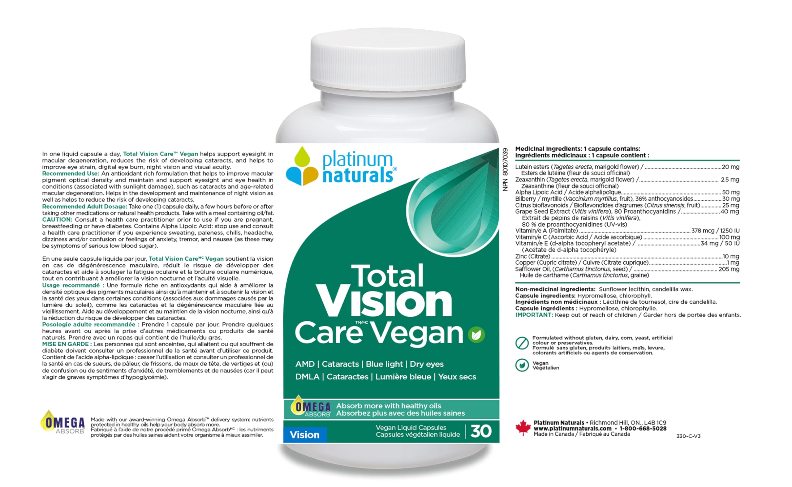 Platinum Naturals Total Vision Care Vegan