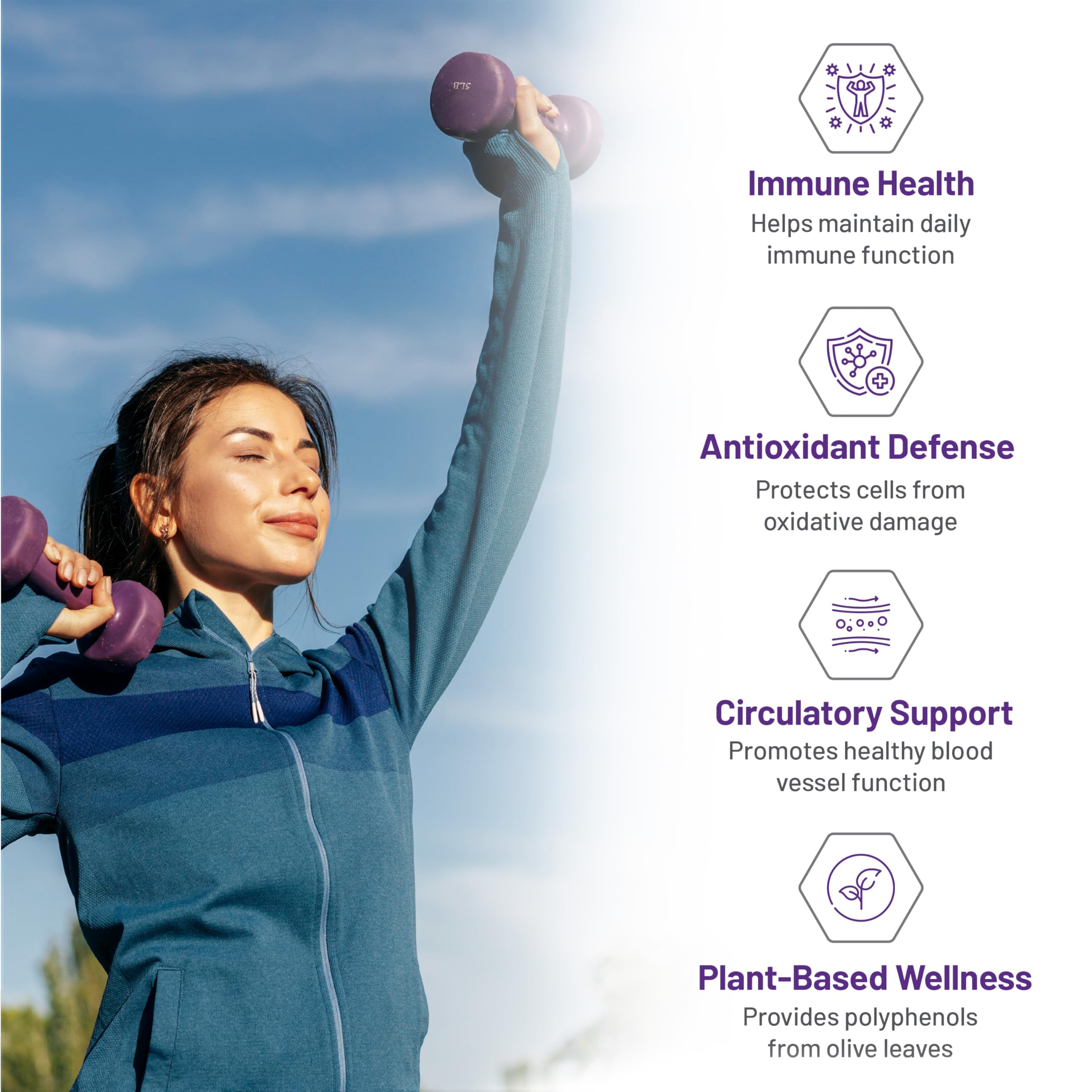 AOR Oleuropein Olive Leaf Extract 400mg, 60 Capsules 30-Day Supply - Supports Cellular Well-Being, Heart Vitality and Immune Function - Rich in Antioxidant Benefits - Vegan, Non-GMO and Gluten-Free