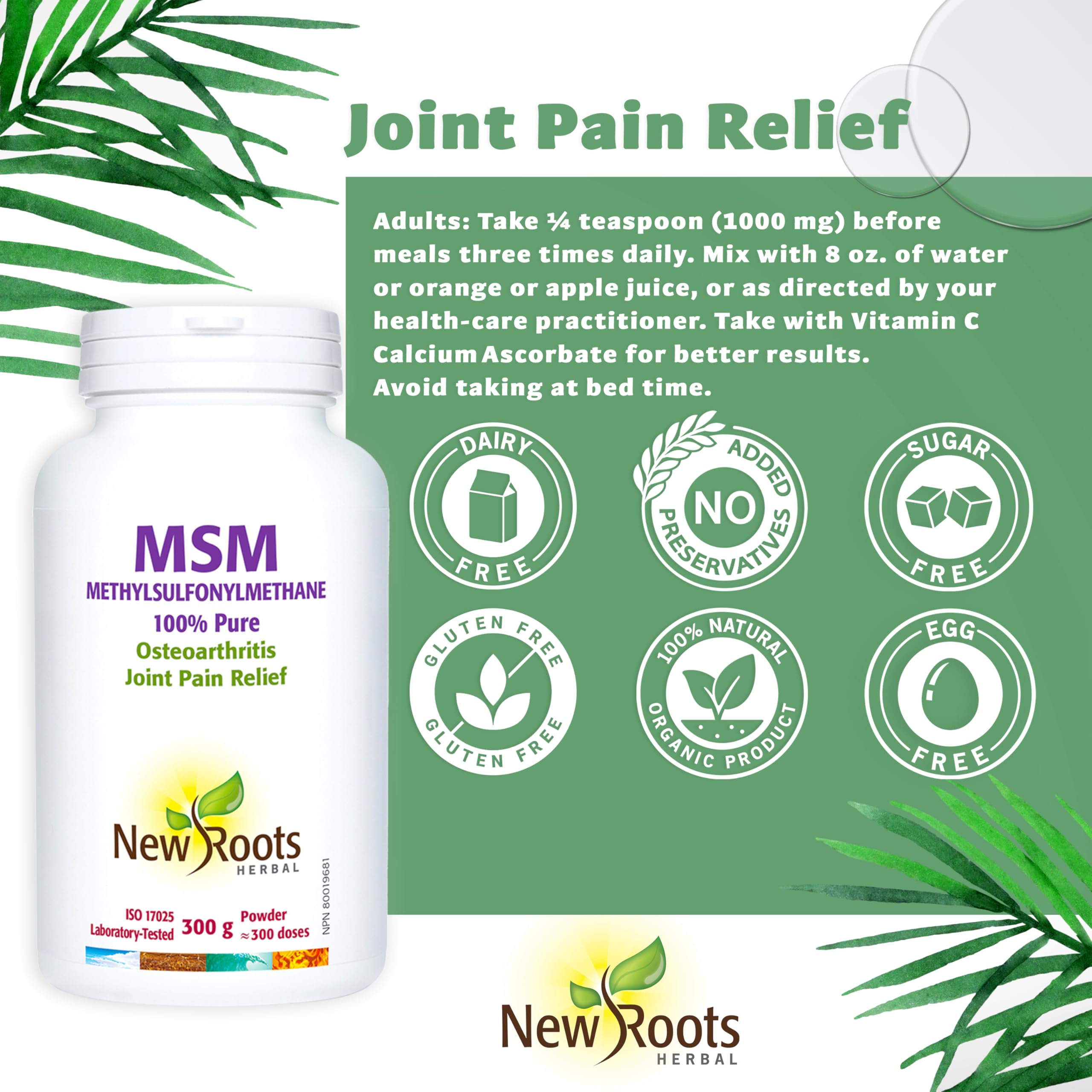 New Roots Herbal - MSM Pure Powder