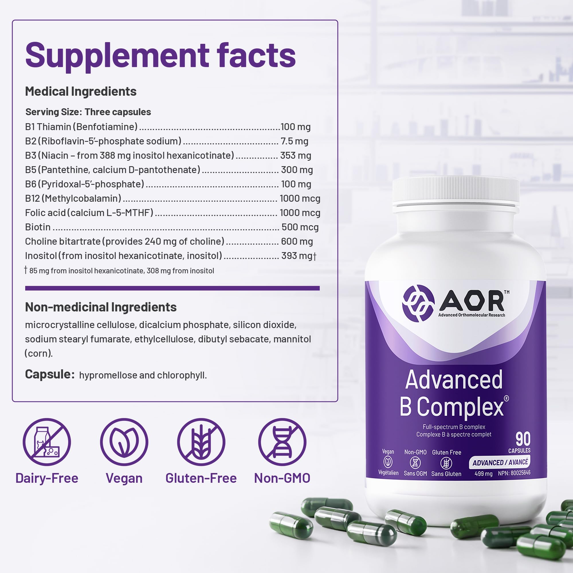 AOR Complexe B avancé 499 mg