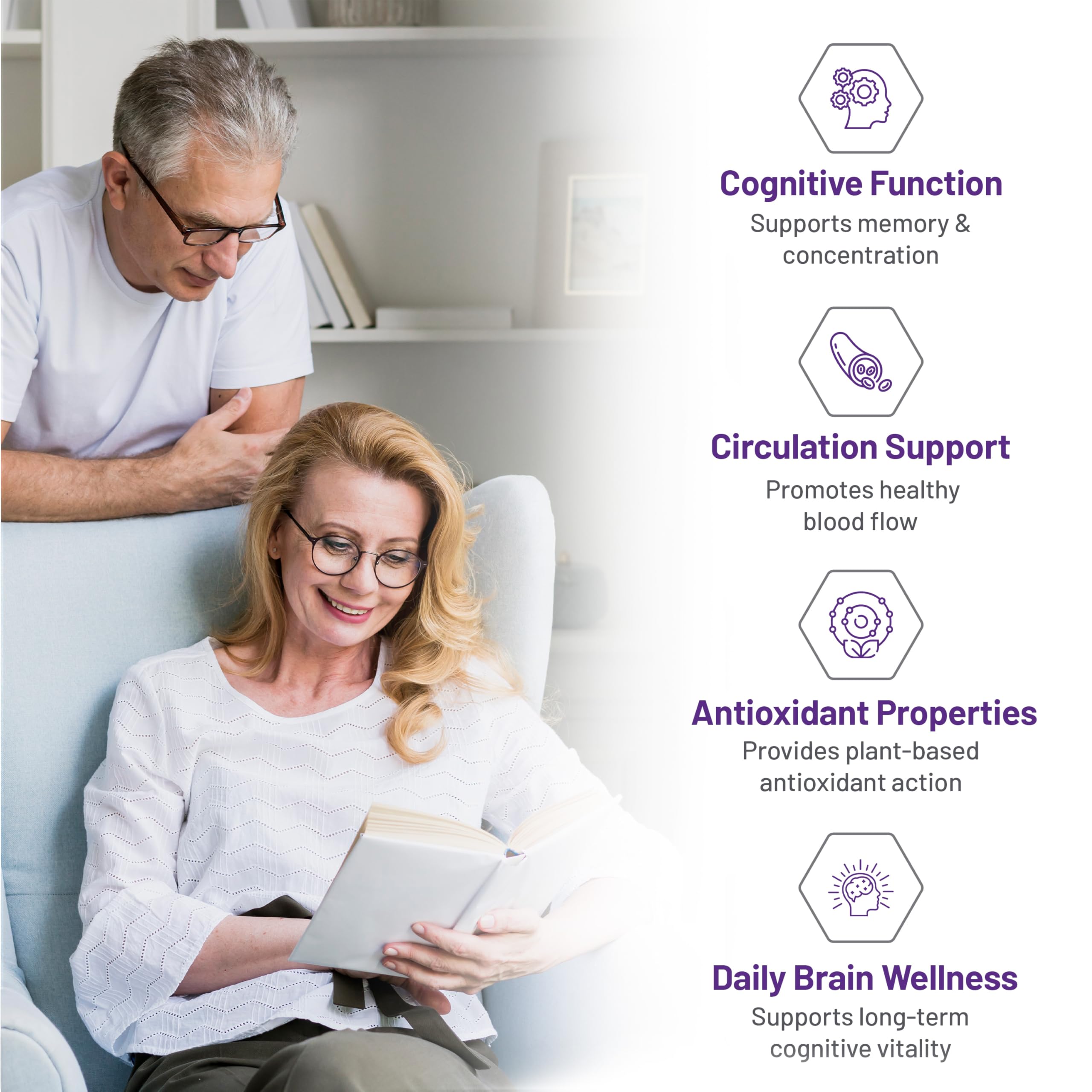 AOR Ginkgo Biloba 120 mg 90 gélules – Approvisionnement de 90 jours – Extrait de Ginkgo Biloba pour le soutien cognitif – Clarté mentale, concentration améliorée et performances cérébrales – Sans OGM, végétalien, supplément antioxydant pour la vitalité
