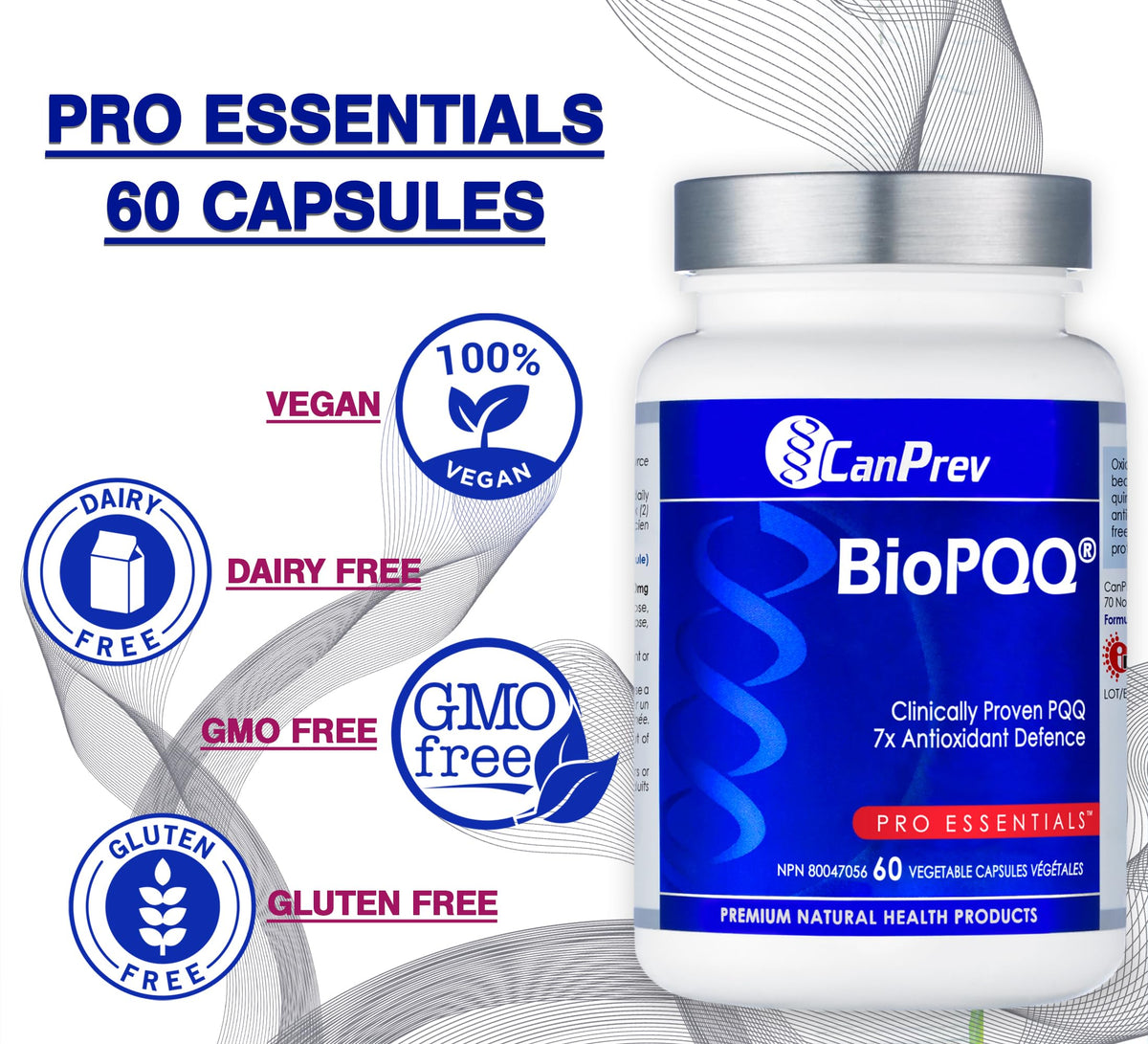 CanPrev BioPQQ Supplement, Vegan, Non-GMO, 10 mg, 60 Capsules