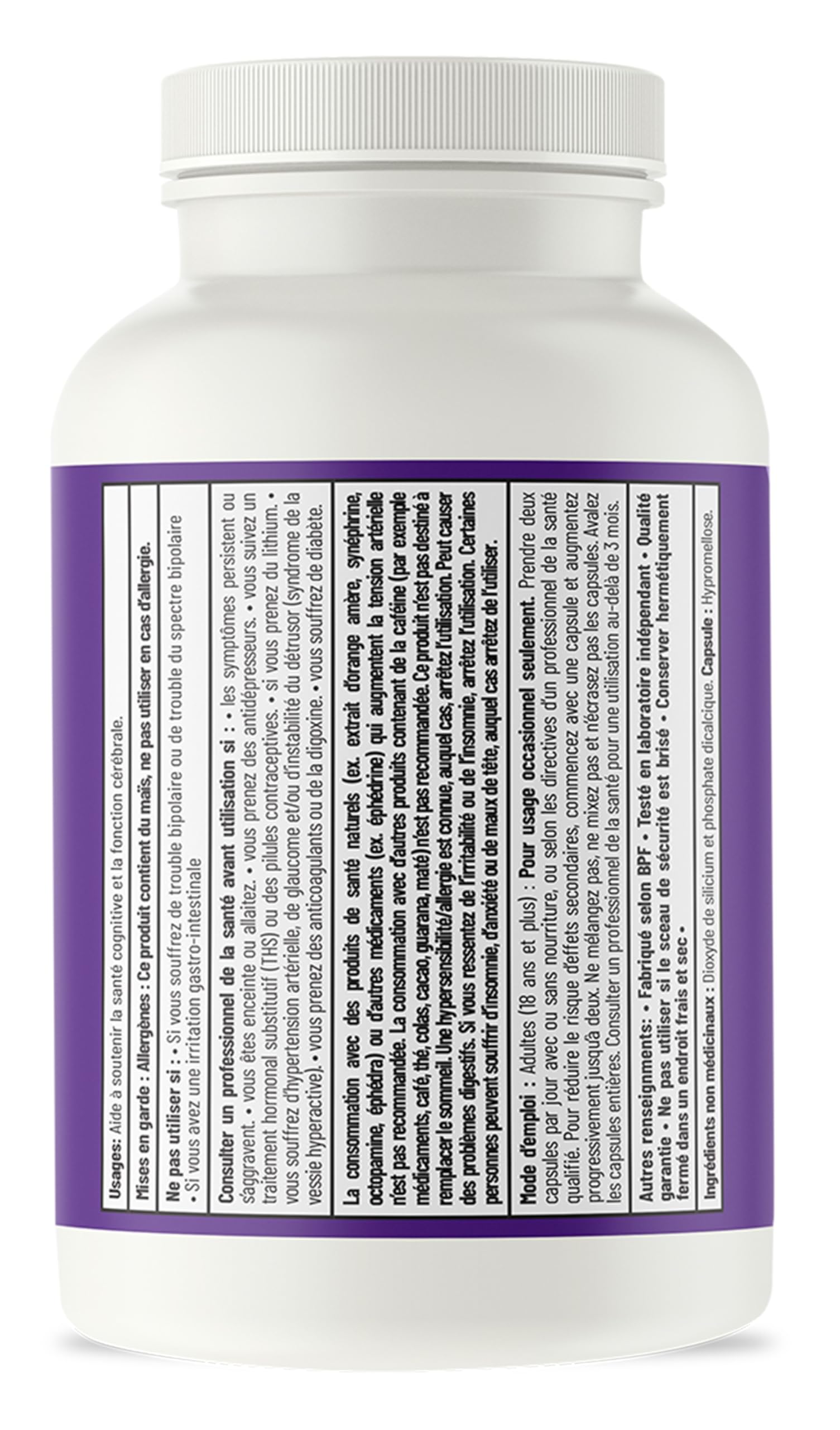 AOR SuperFocus, complément de soutien cérébral, 60 capsules, 30 jours – Végétalien, sans OGM et sans gluten – Améliore les performances cognitives et la mémoire, contient du ginseng, du Rhodiola Rosea, du Bacopa, de la méthyl B12, de l'inositol