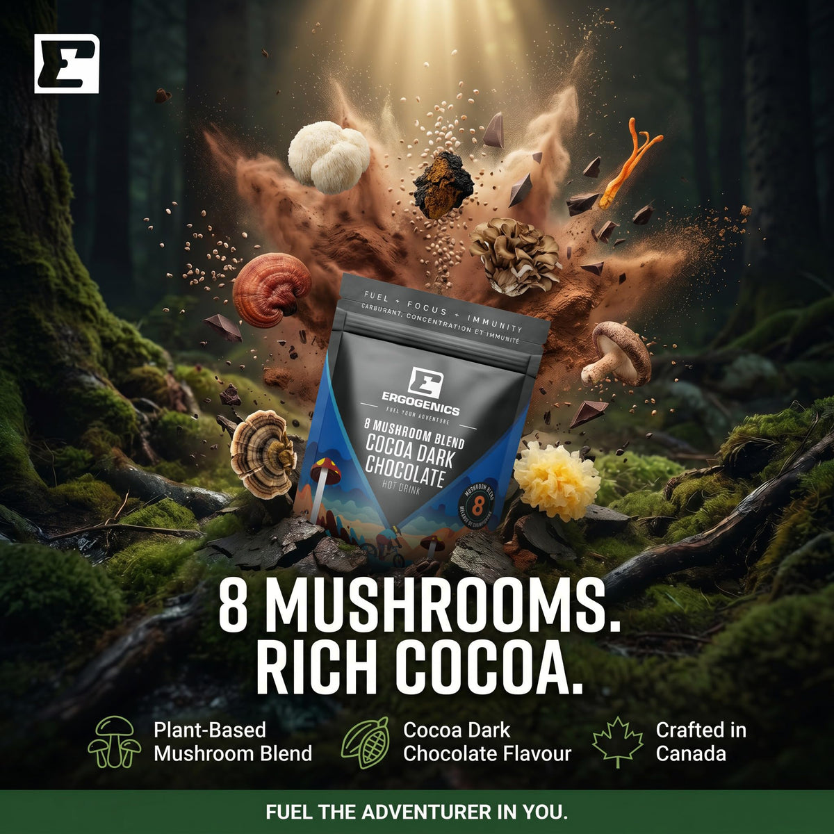 Ergogenics Nutrition 8 Mushroom Blend Powder