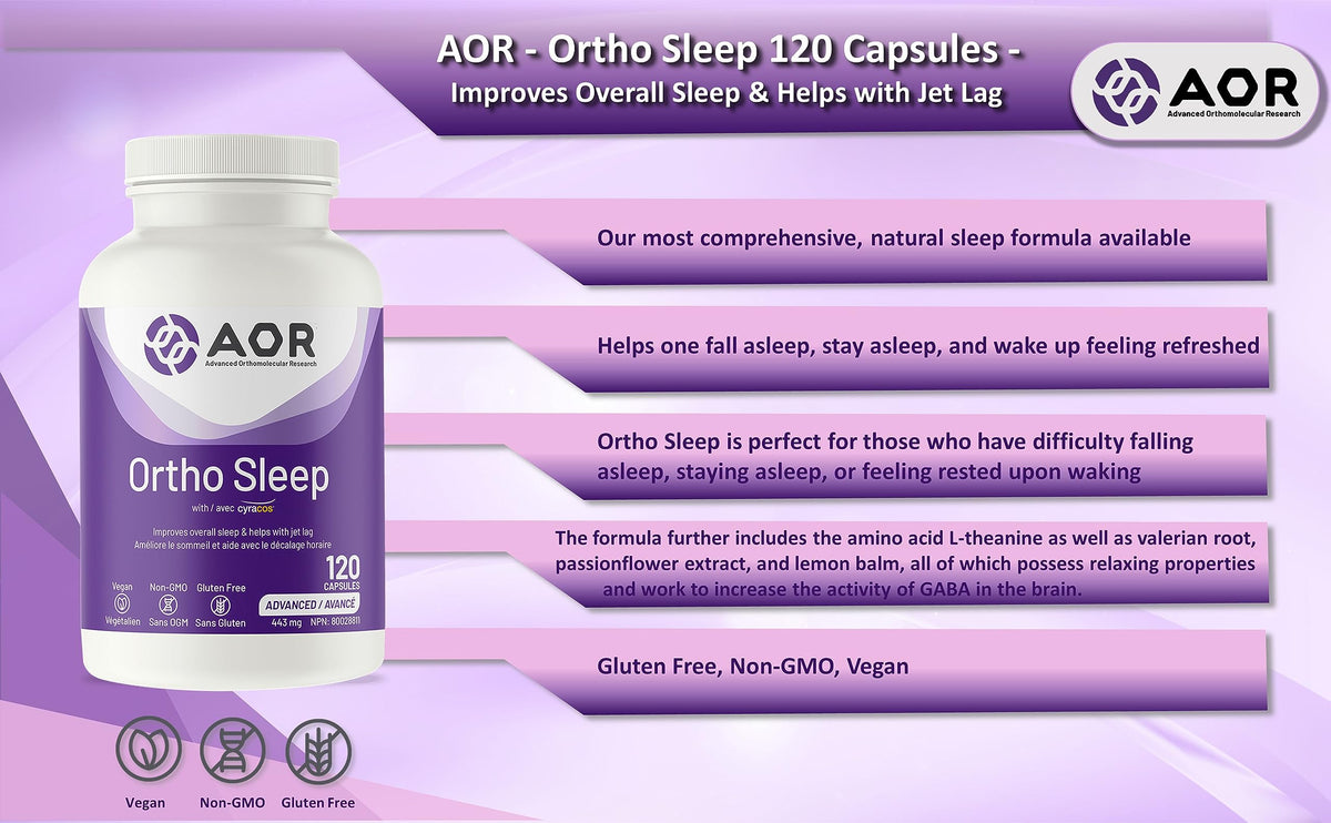 AOR Ortho Sleep Capsules, Melatonin 3 mg, Helps Promote Sleep, 120 Capsules