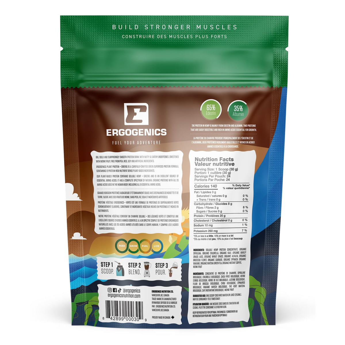 Ergogenics Nutrition Plant Protein +Greens