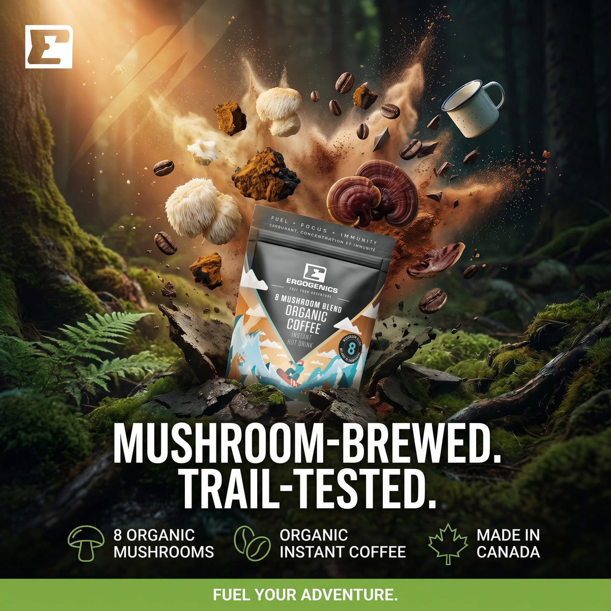 Ergogenics Nutrition 8 Mushroom Blend Powder