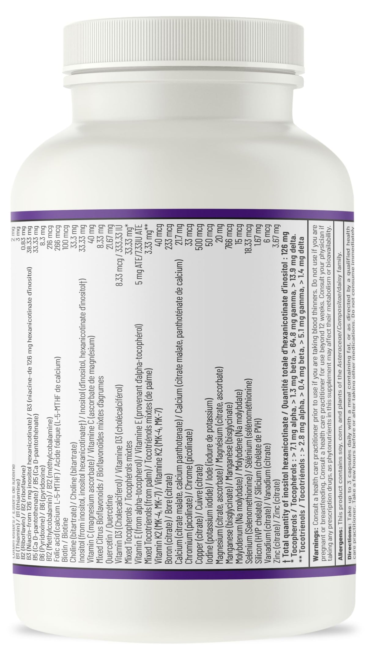 AOR Multi Basics 3 Adult Multivitamin, B Complex, Vitamin K2, 90 Capsules