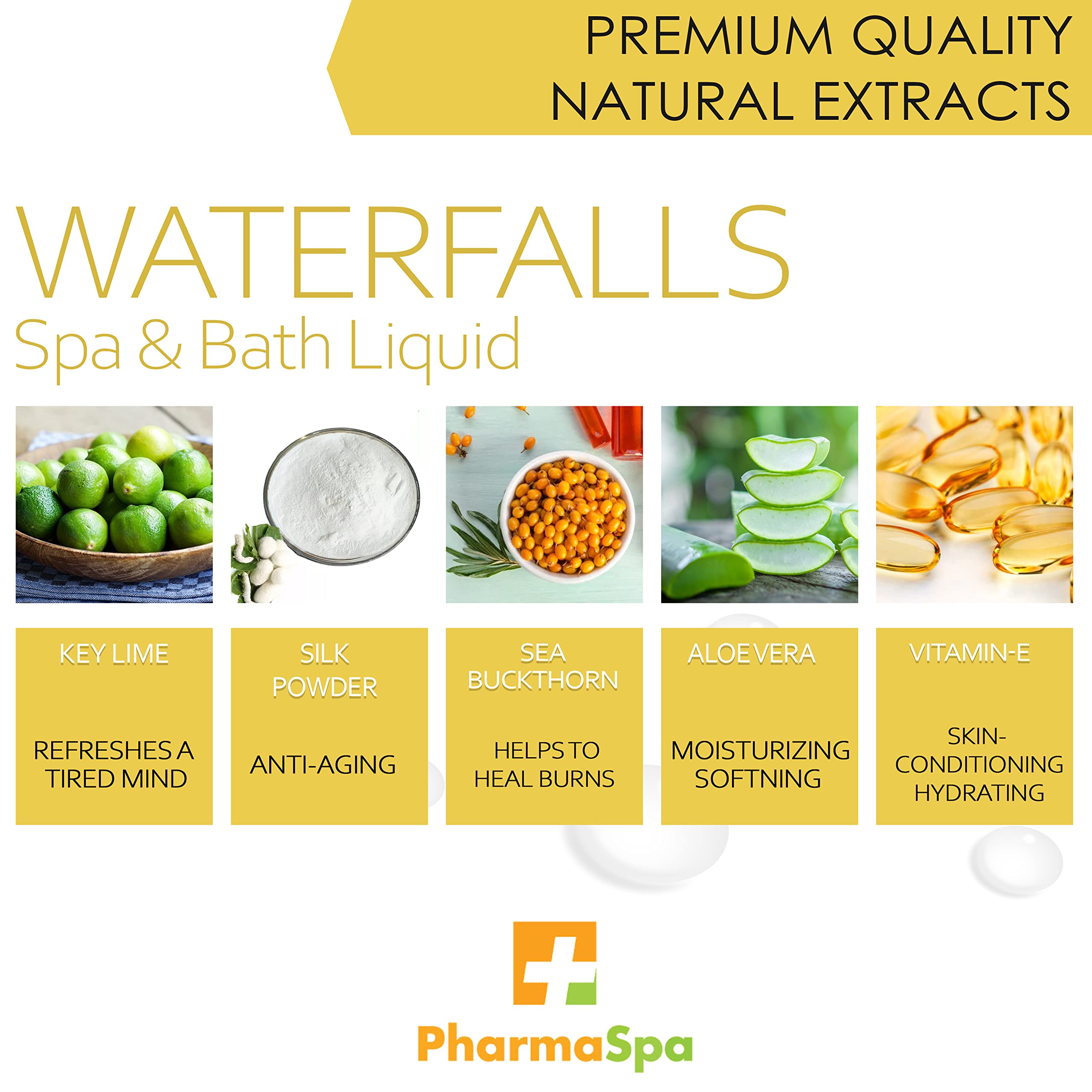 Pharmaspa Nature : Liquide pour spa et bain avec extraits entièrement naturels - 237 g/8 fl oz – Liquide d'aromathérapie pour spa – Sans gluten, sans parabènes, non testé sur les animaux