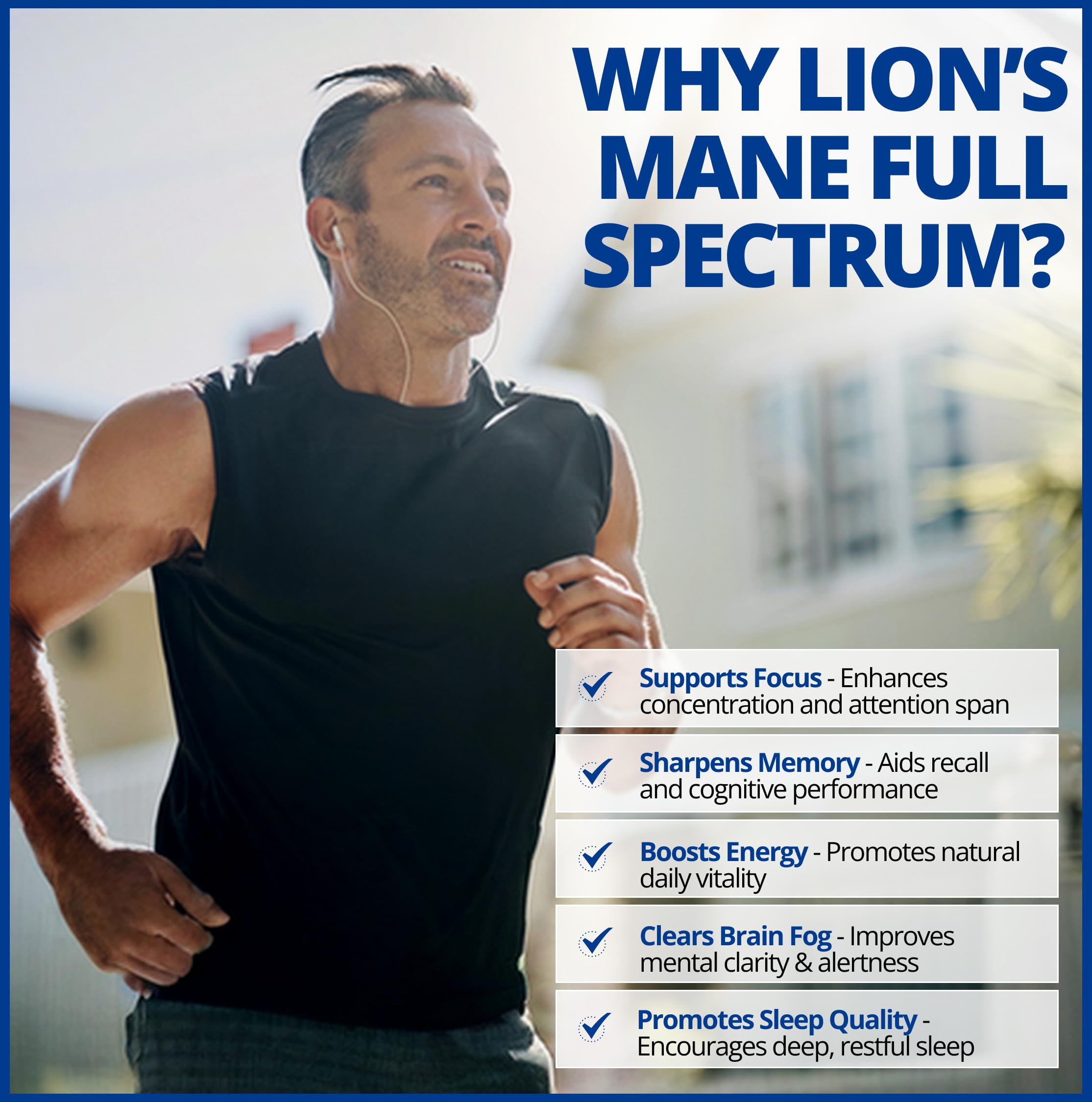 CanPrev Lion's Mane Full Spectrum Mushroom Supplement, 60 Veg Caps 2-Month Supply, Featuring Fruiting Body & Mycelium, Supports for Mental Clarity, Daily Focus & Cognitive Function, Vegan, Gluten-Free