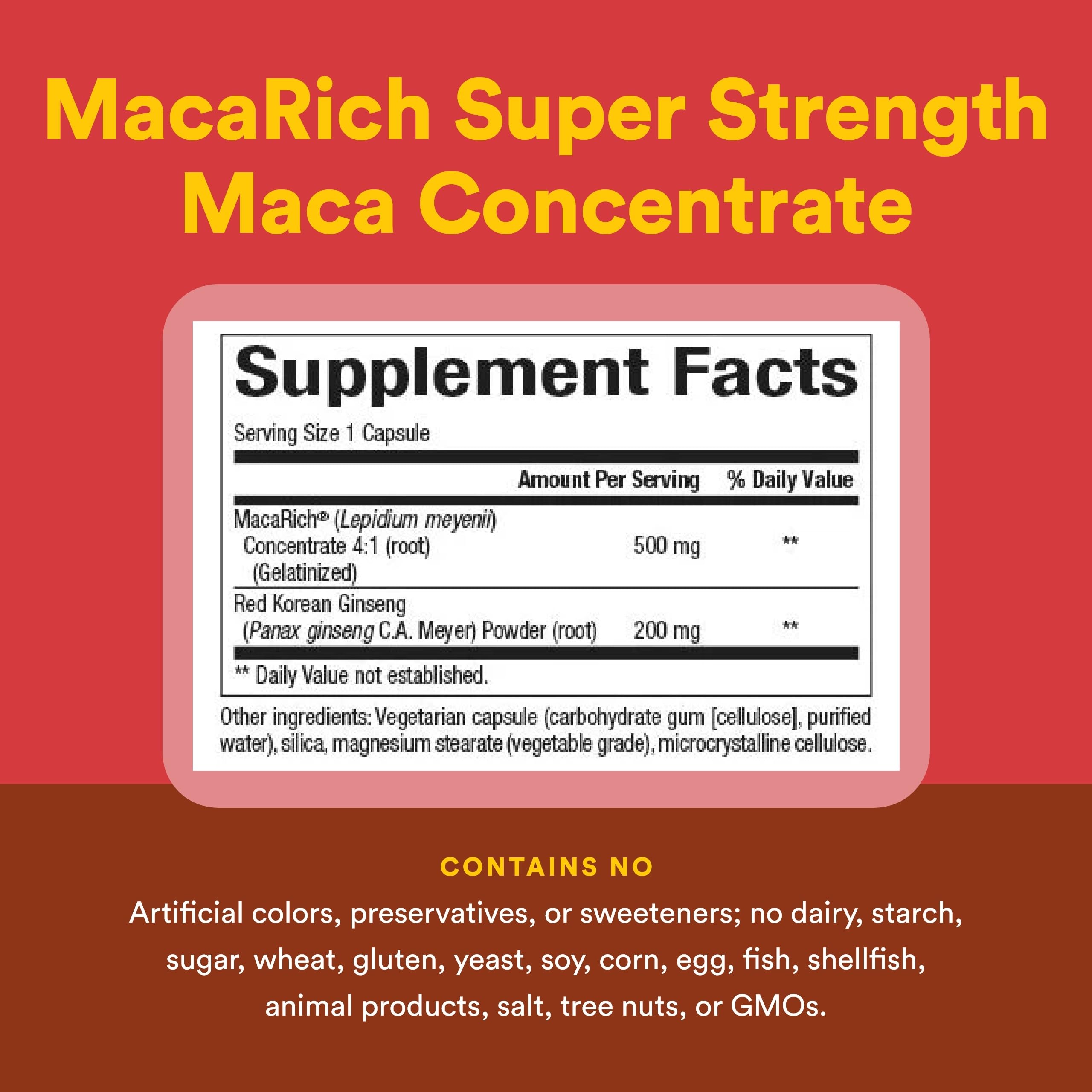 Natural Factors - Macarich Super Strength Maca Concentrate 500mg, 90 vcaps