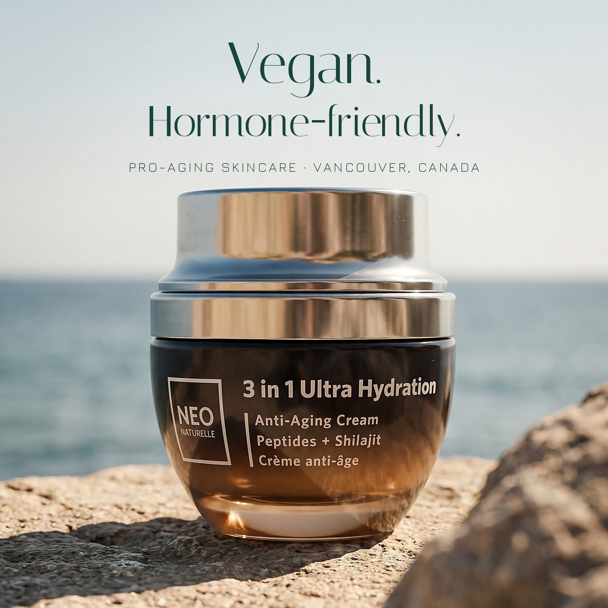 Neo Naturelle 3-in-1 Ultra Hydration Cream | Lightweight Moisturizer for Face & Eyes, Day & Night | Peptides, Ceramides, Hyaluronic Acid & Shilajit | Normal to Oily Skin | Natural, Vegan | 50 mL