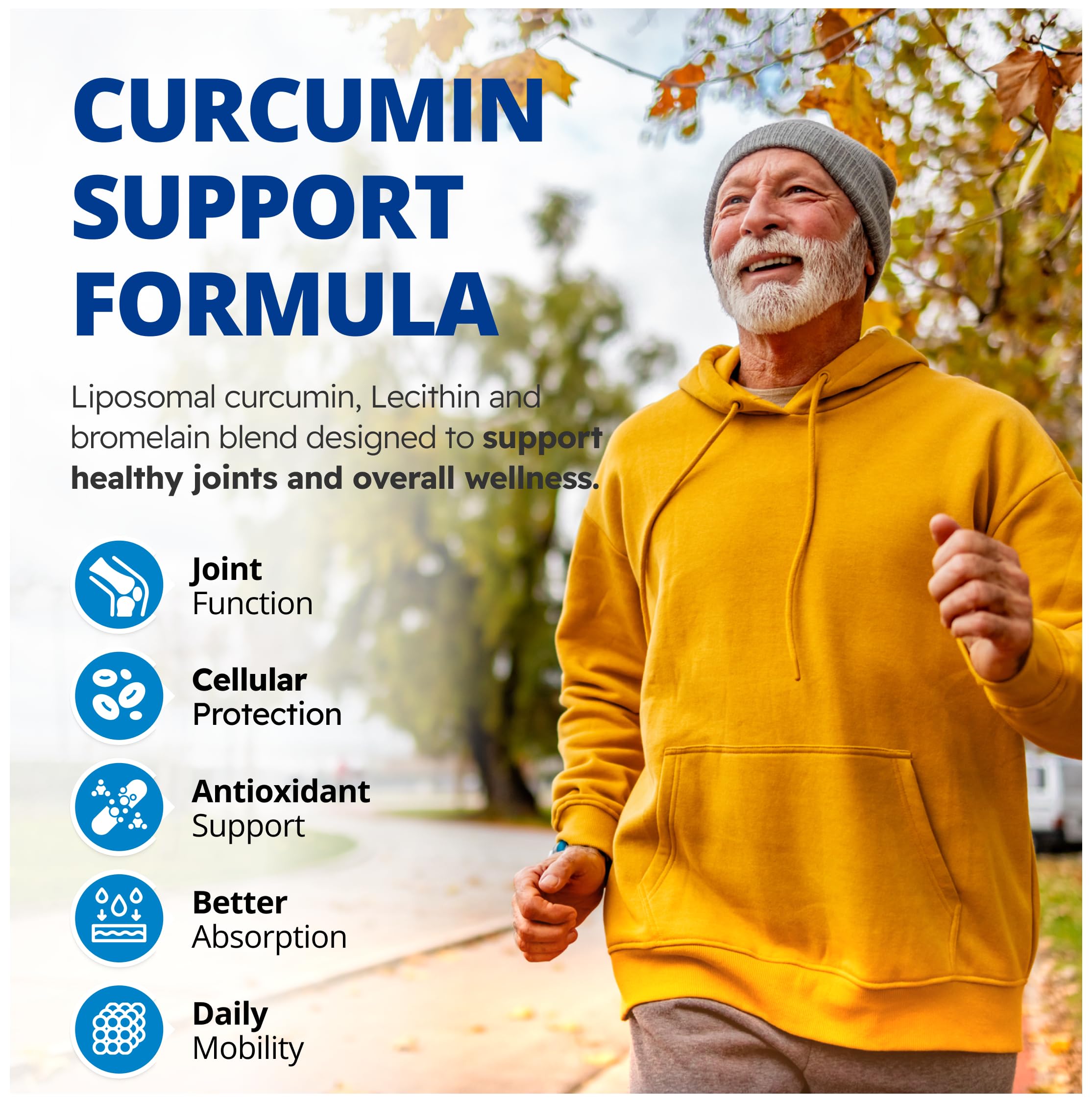 CanPrev Curcumine Pro 60 V-Capsules végétaliennes - 1200mg - Enrichie en phosphatidylcholine et bromélaïne pour une absorption optimale - Un mélange de curcumine de curcuma pour le soutien des articulations