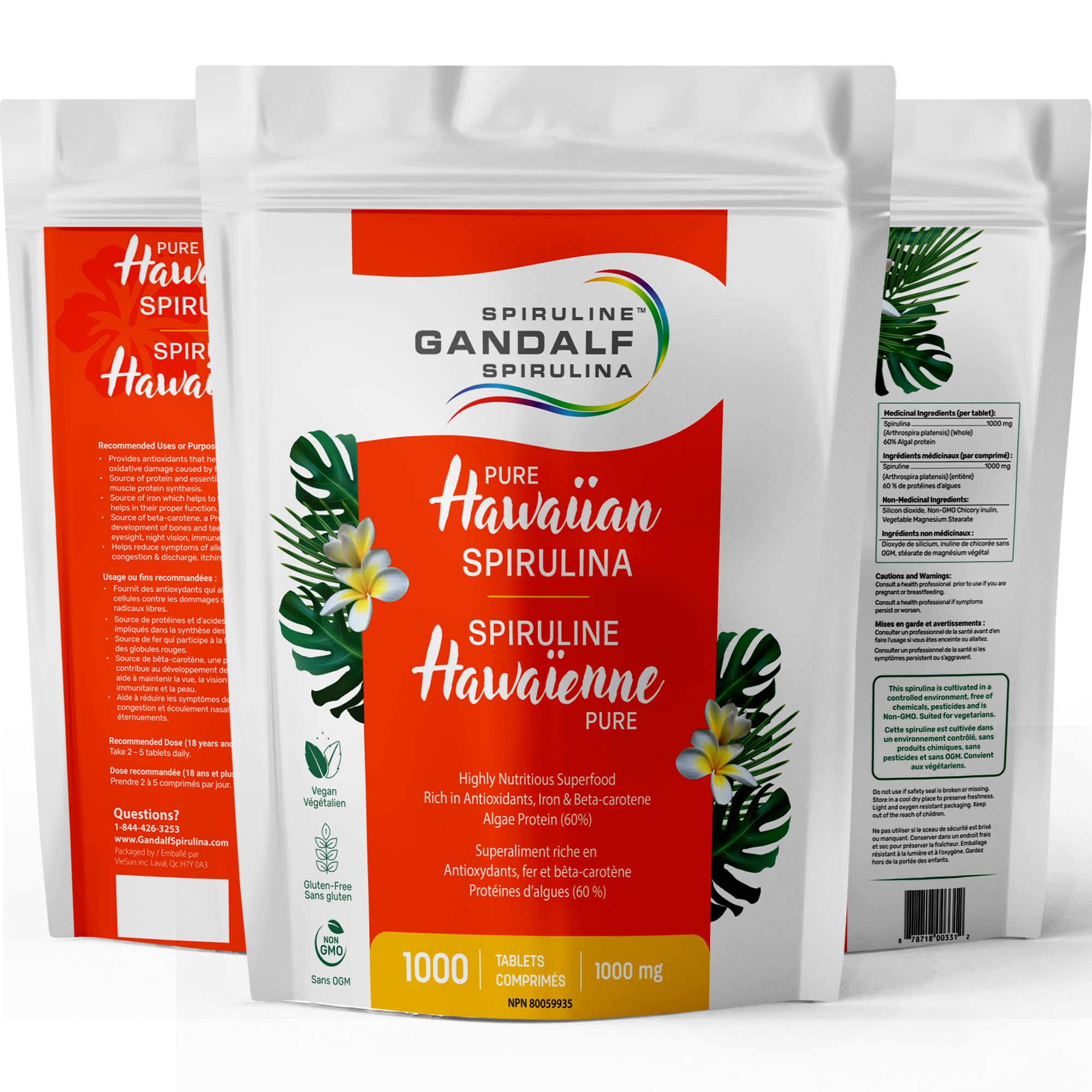 Gandalf Pure Hawaiian Spirulina 1000mg