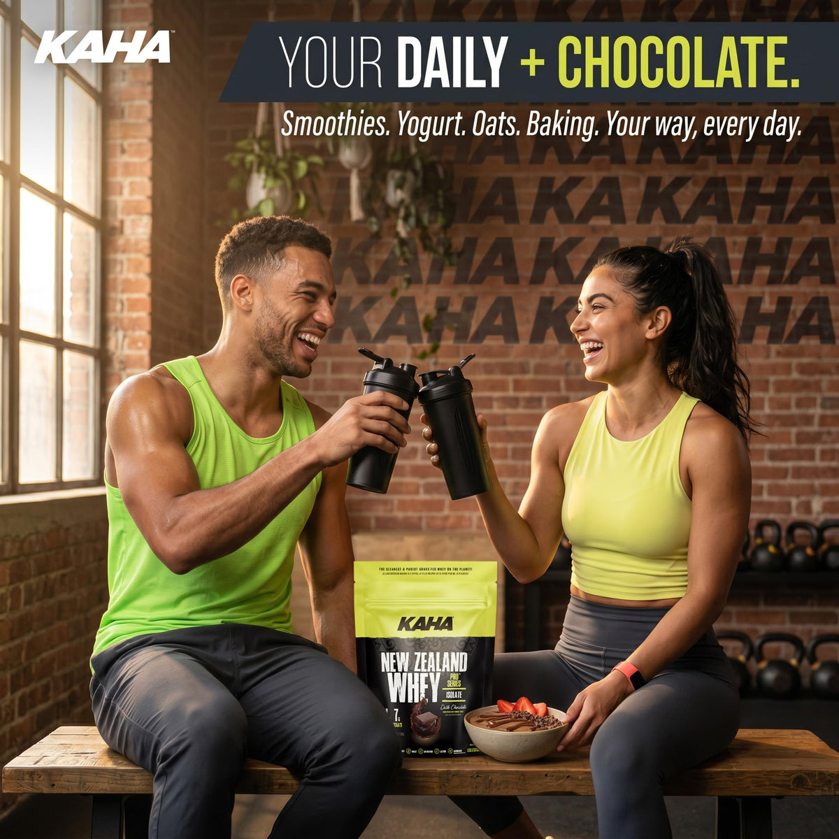 Kaha Nutrition NZ Whey Isolate, 720g Protein Powder Dark Chocolate Flavour, 31g Protein & 7g BCAAs, Grass-Fed New Zealand Whey, Lactose & Carrageenan Free