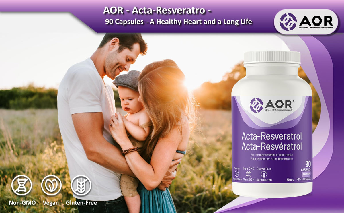 AOR Acta-Resveratrol, Quercetin Supplement with Resveratrol, 80mg, 90 Caps