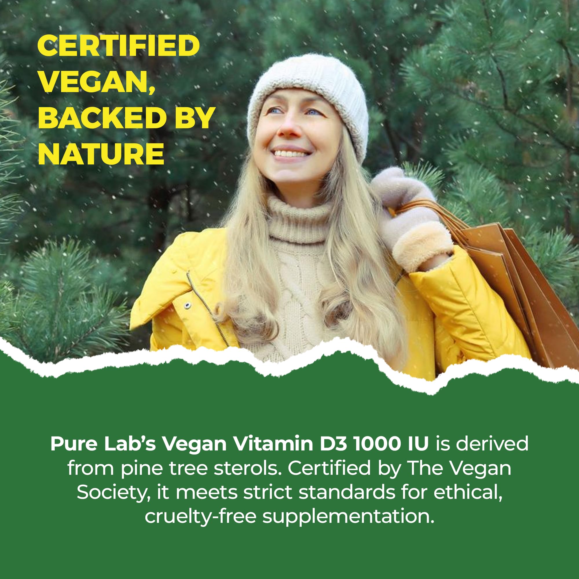 Pure Lab Vitamins Vitamine D3 1000 UI - 240 gélules végétales