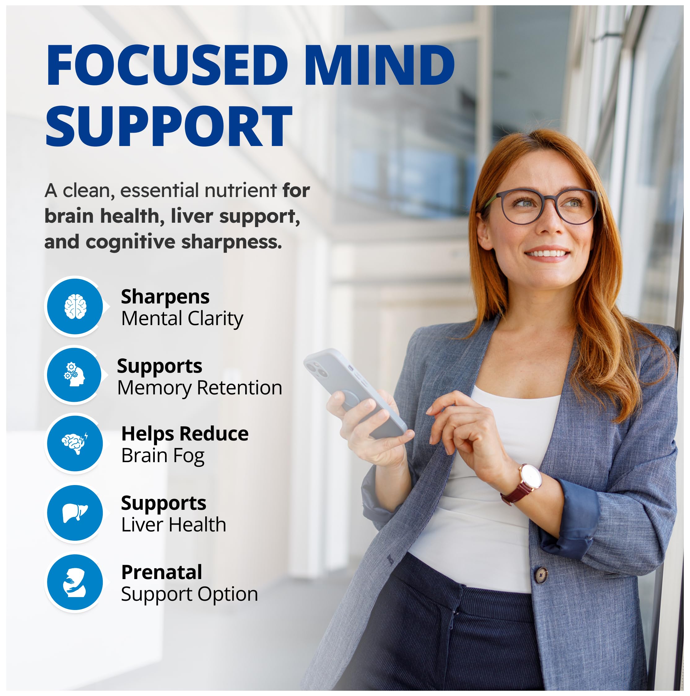 CanPrev Choline 275mg 90 Veggie Capsules, 90-Day Supply, VitaCholine for Cognitive Function, Memory & Focus, Vegan, Non-GMO, Gluten & Soy-Free, Supports Pregnancy, Liver & Heart Health, Made in Canada