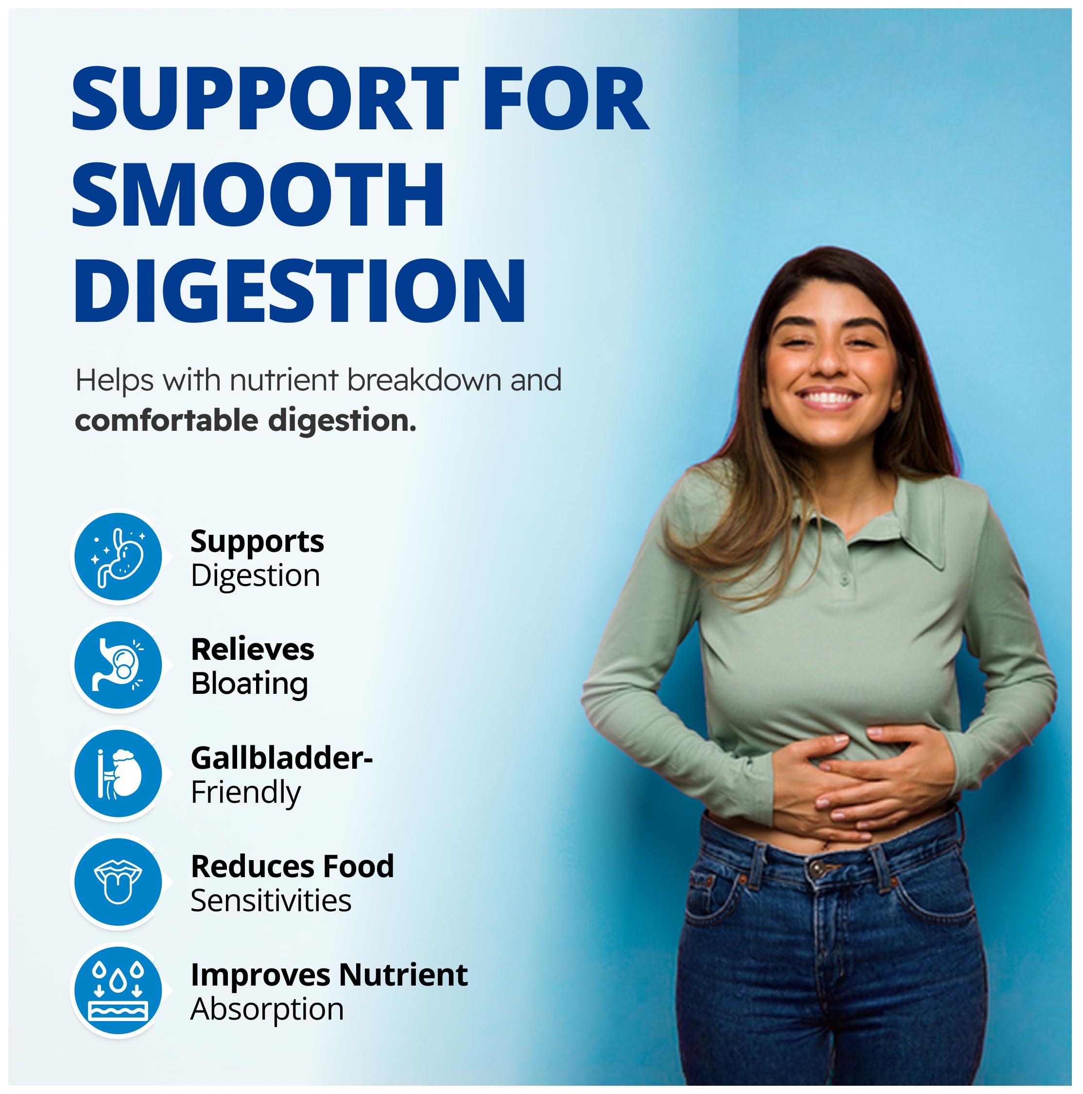 CanPrev - Digestive Enzymes Supplement, 90 Capsules 30-Day Supply - Full Spectrum of 11 Digestive Enzymes for Stomach Gas, Digestion, Indigestion and Bloating Relief - Helps Break Down Proteins