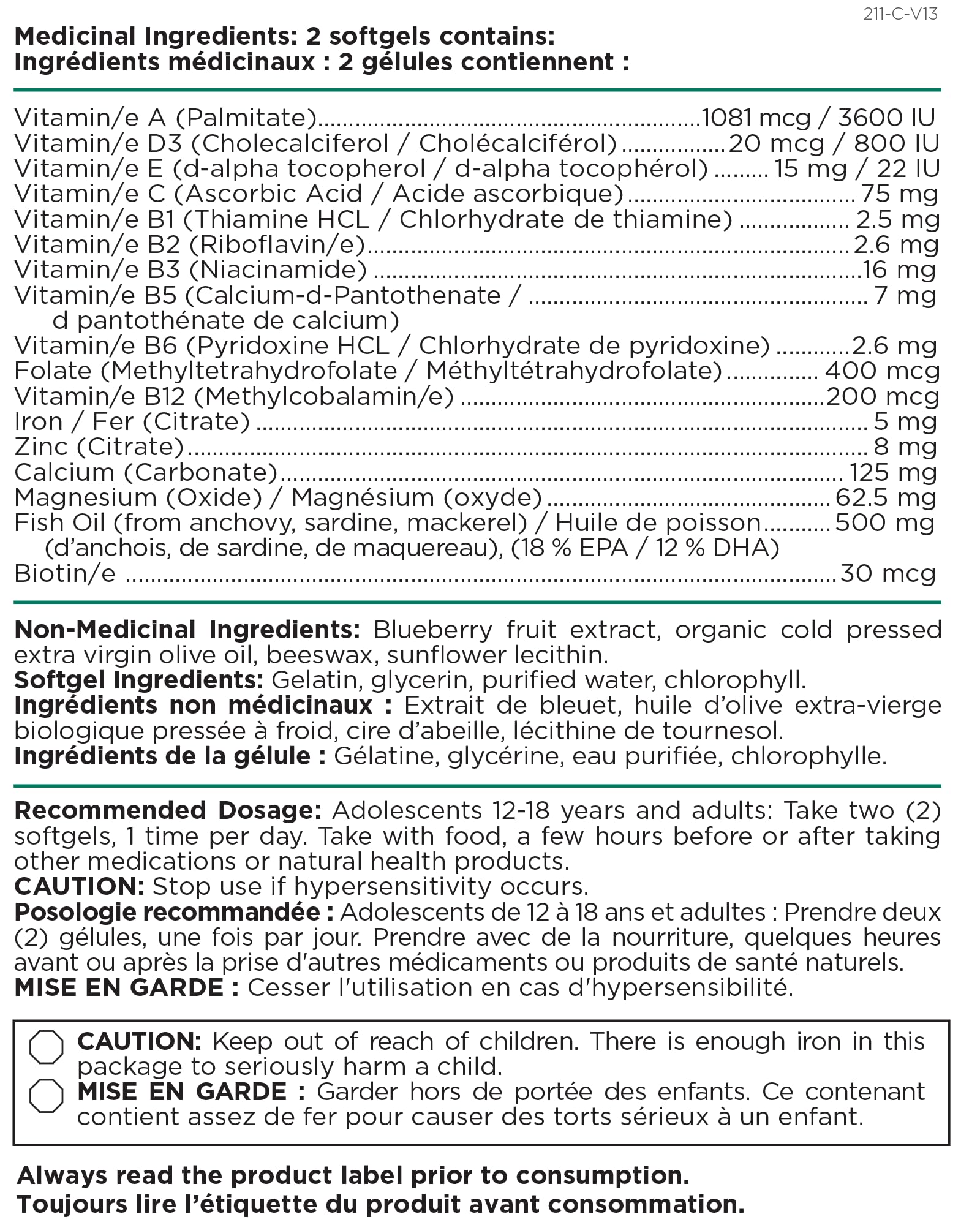 Platinum Naturals - Easymulti Ado pour jeunes hommes | ADH | Cerveau et peau