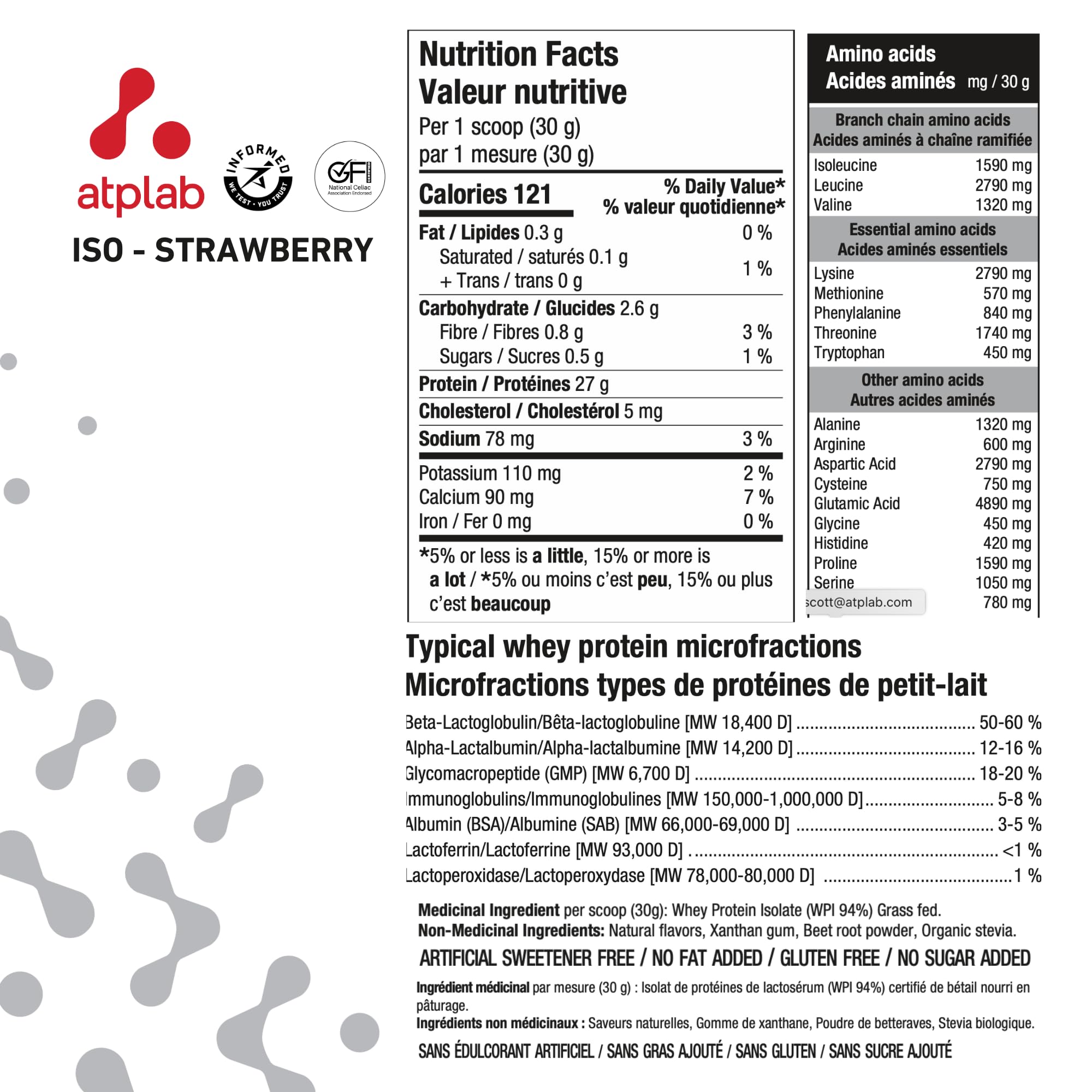 ATPLAB ISO Grass Fed, 900 g