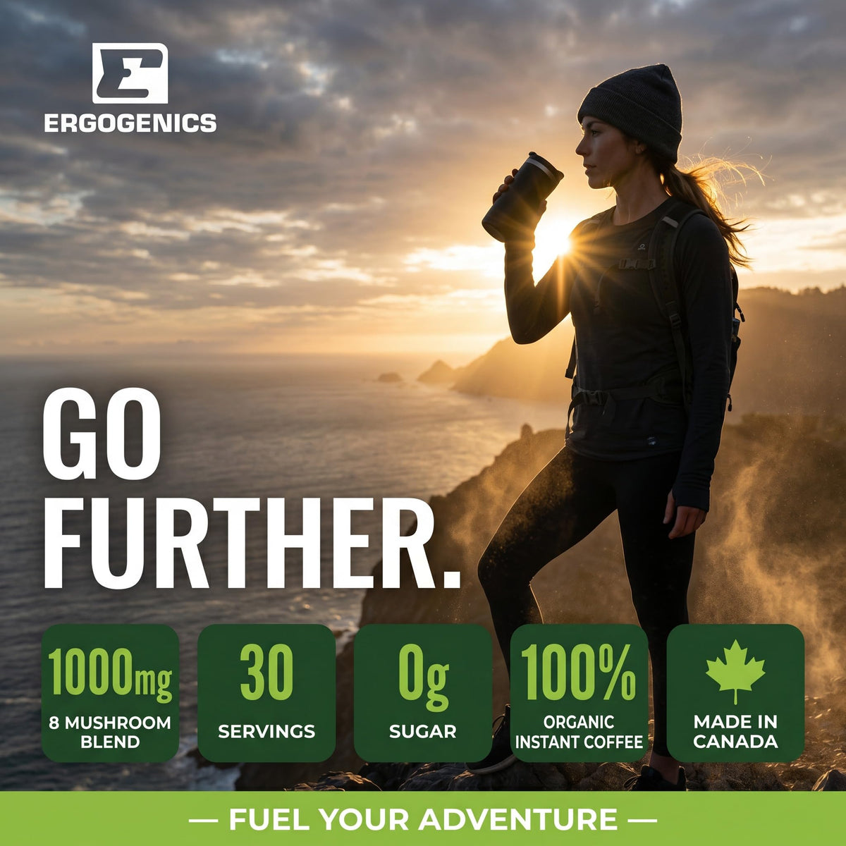 Ergogenics Nutrition 8 Mushroom Blend Powder