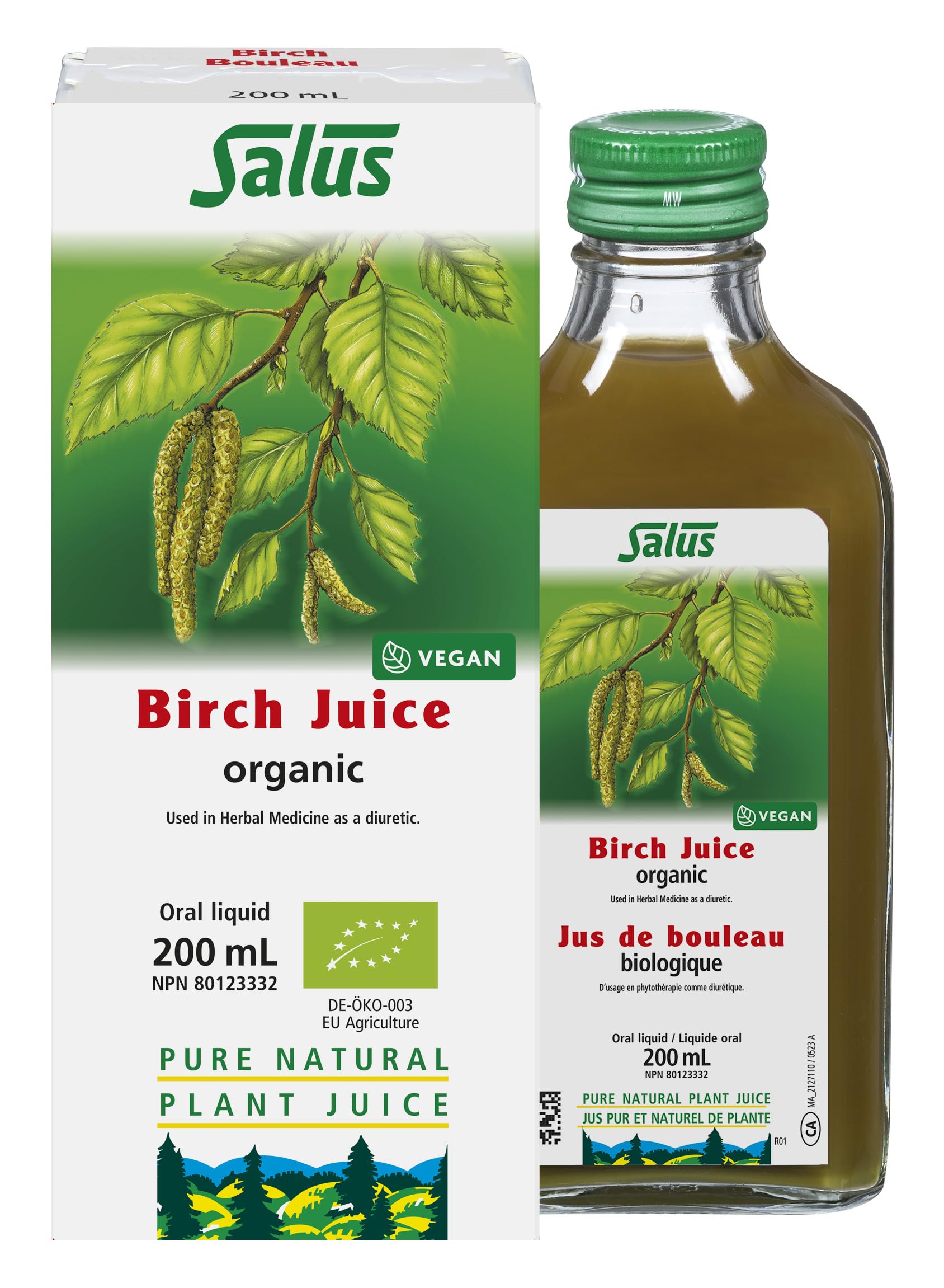 Jus de Bouleau Frais Salus 200ml - Élixir Bio pour le Soutien Urinaire à l'Action Diurétique