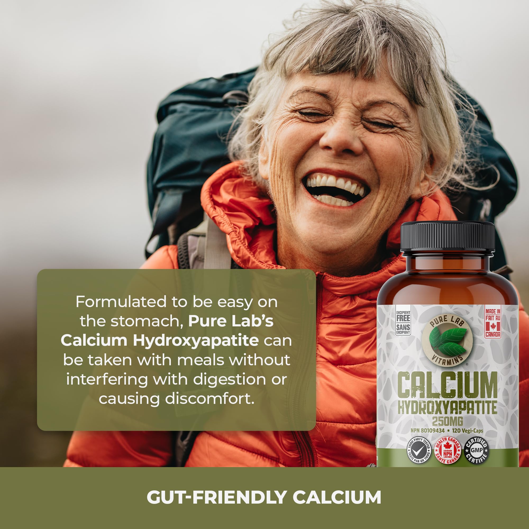 Pure Lab Vitamins Hydroxyapatite de Calcium - 120 Gélules Végétales