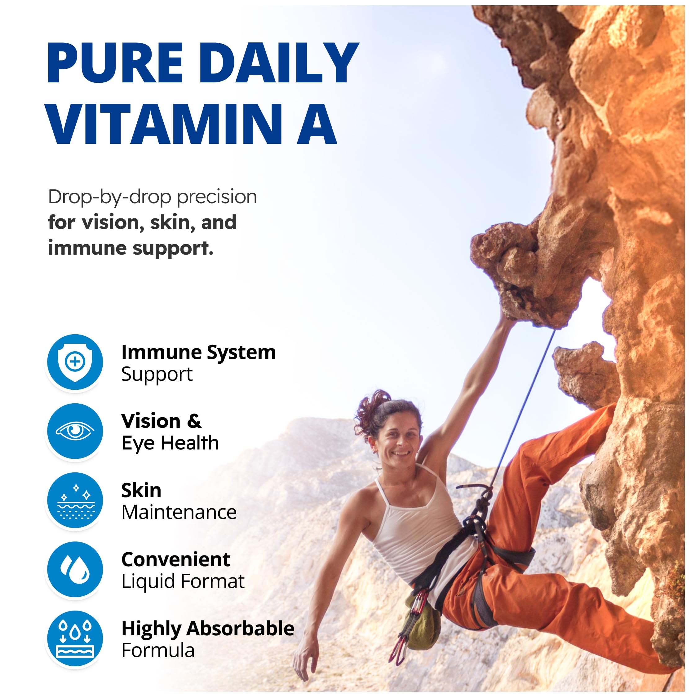 CanPrev Vitamin A Drops 15ml, 10,000IU Liquid Vitamin A with 450-Servings, Support Eye Health, Skin, Bone Wellness & Immune Function, Formulated with All-Trans-Retinyl-Palmitate - Vegan & Gluten-Free