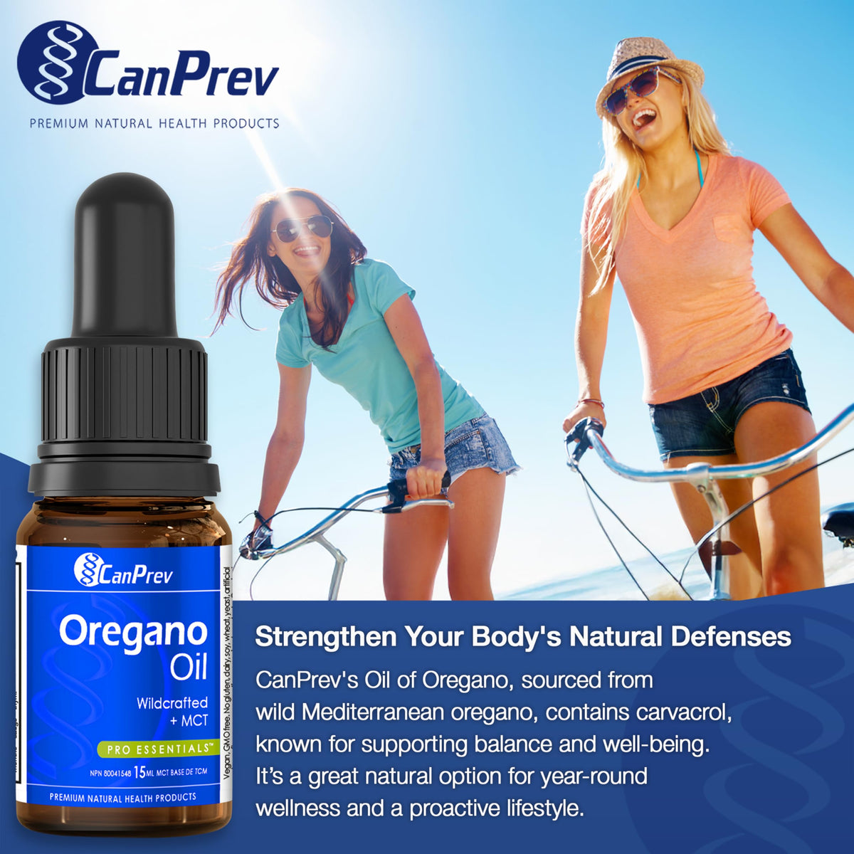 CanPrev Oregano Oil Drops for Adults, 75% Carvacrol, 15 ml, 112 Day Supply