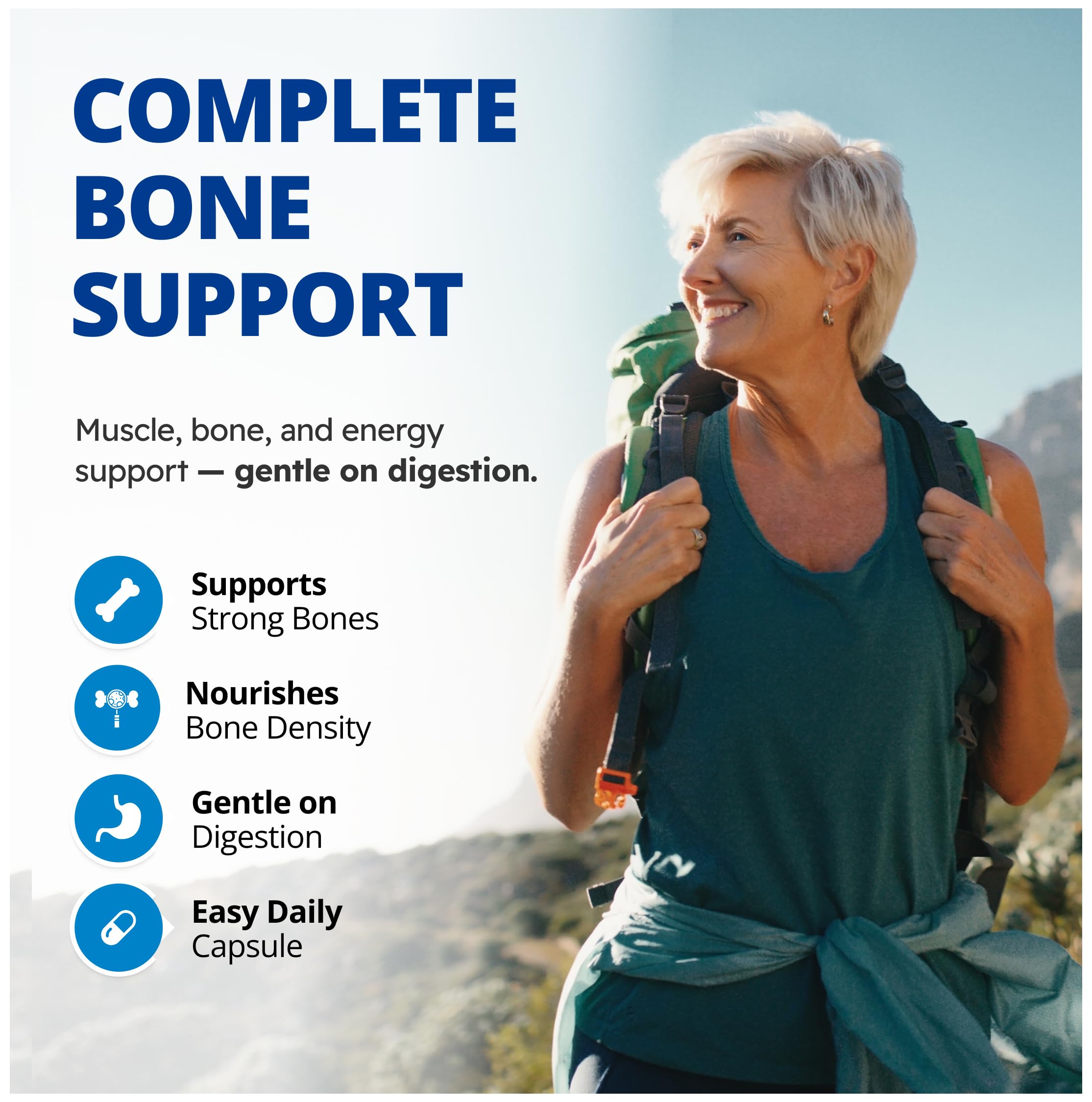 CanPrev Healthy Bones - Cal-Mag Chélaté 2:1, Oligo-éléments Essentiels, Vitamine D3 Végétalienne & K2 Sans Soja | Aide à Construire des Os et des Dents Solides | Produits de Santé Naturels de Première Qualité