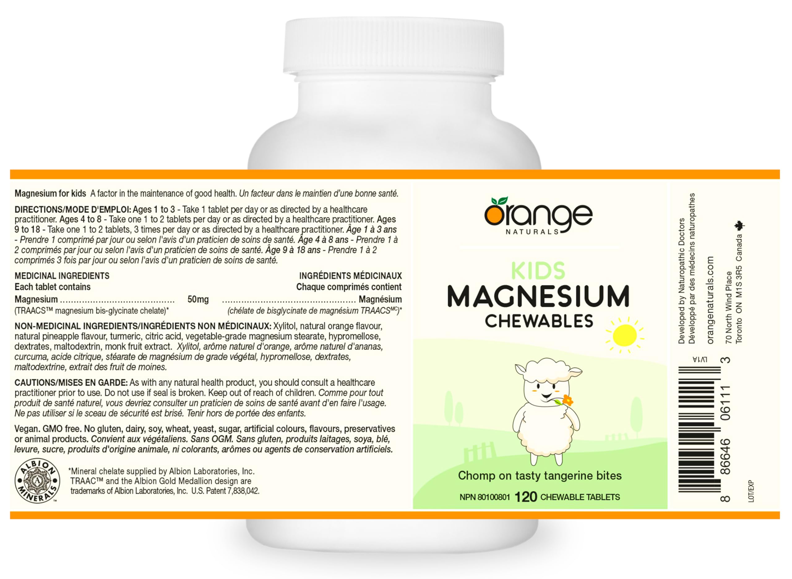 Orange Naturals - Magnésium pour enfants
