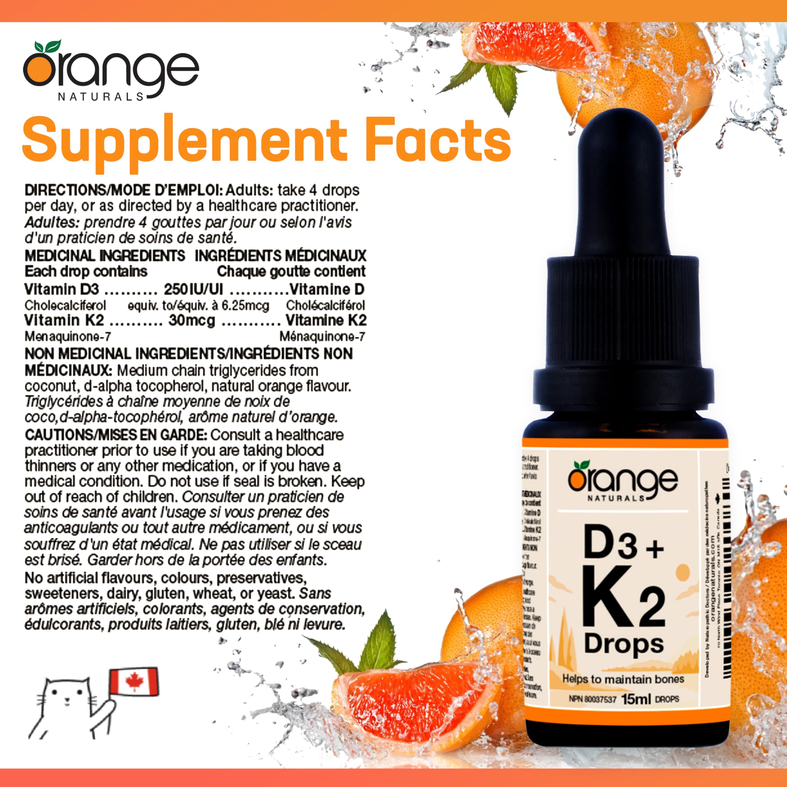 Orange Naturals - Vitamine D3+K2