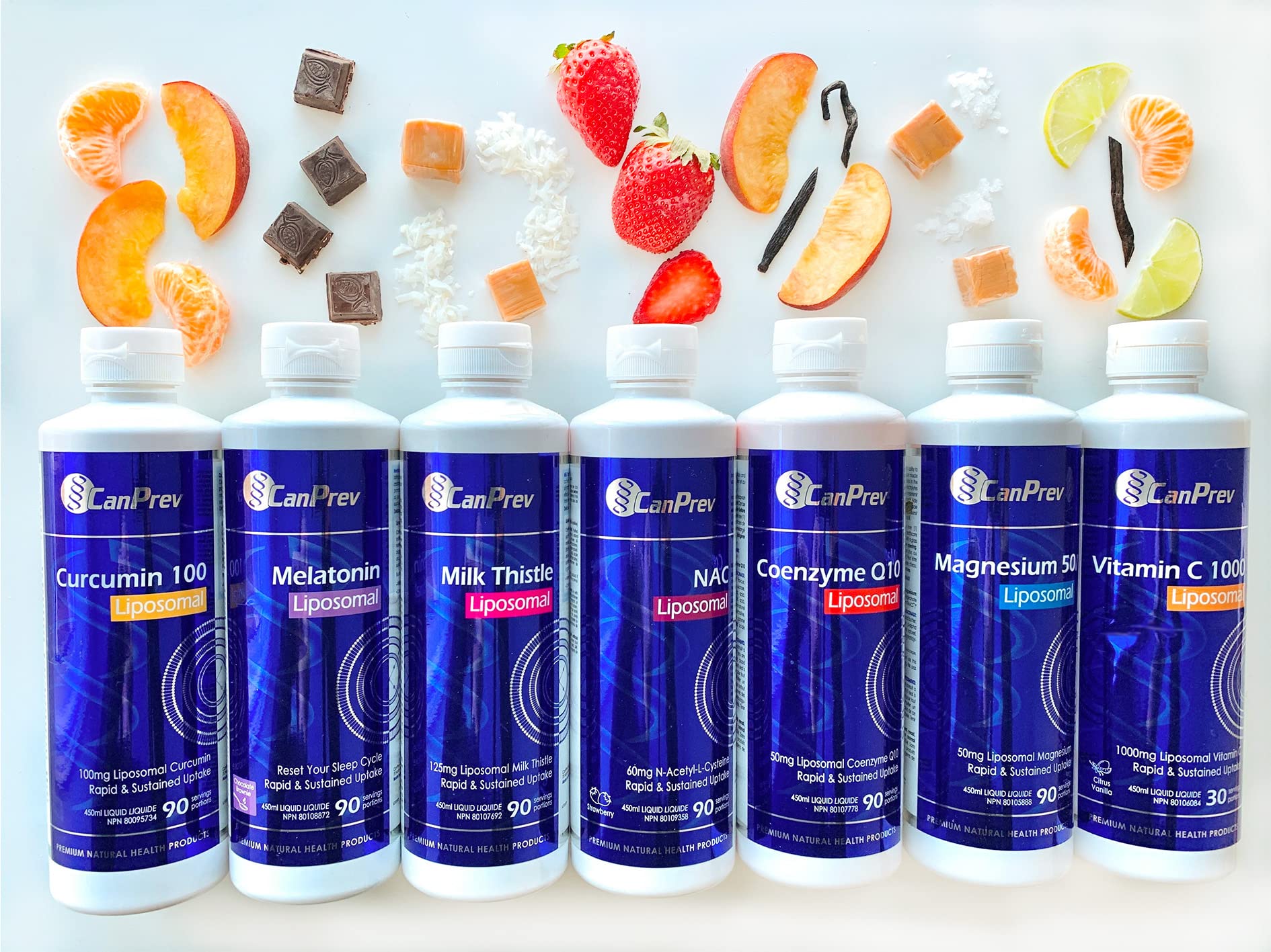 CanPrev - Curcumine 100 Liposomale, 225 ml Liquide 45 Portions - Végétalien, Sans OGM & Sans Gluten - Fournit des Antioxydants - Absorption Rapide et Soutenue - Soutien Articulaire - Délicieuse Saveur de Pêche