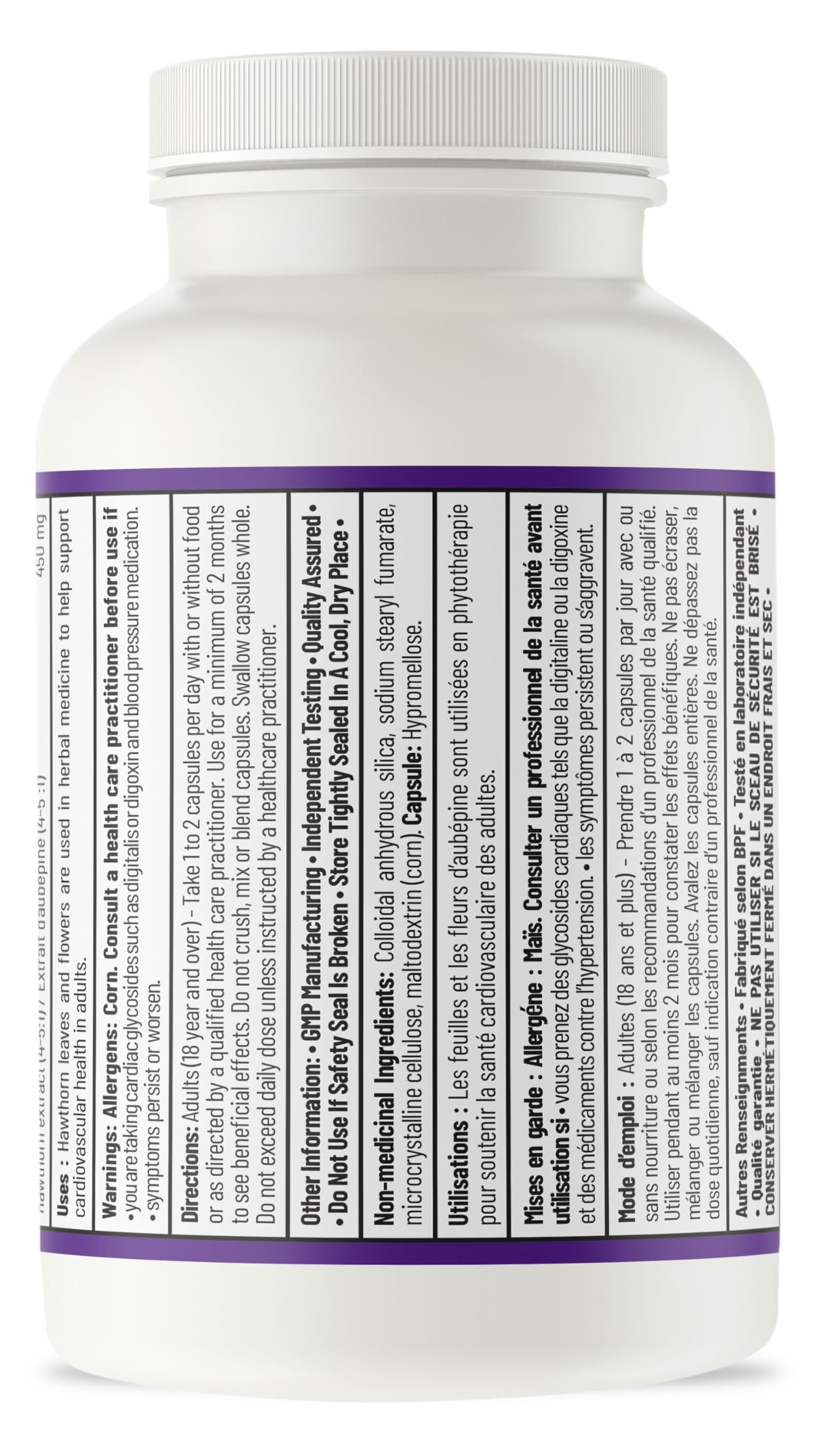 AOR Hawthorn II 450mg, 60 Caps 60-Day Supply - Hawthorn Berry Extract for Cardiovascular Support, Promotes Heart & Circulatory Wellness - Vegan, Non-GMO & Gluten-Free - Maintain Healthy Blood Pressure