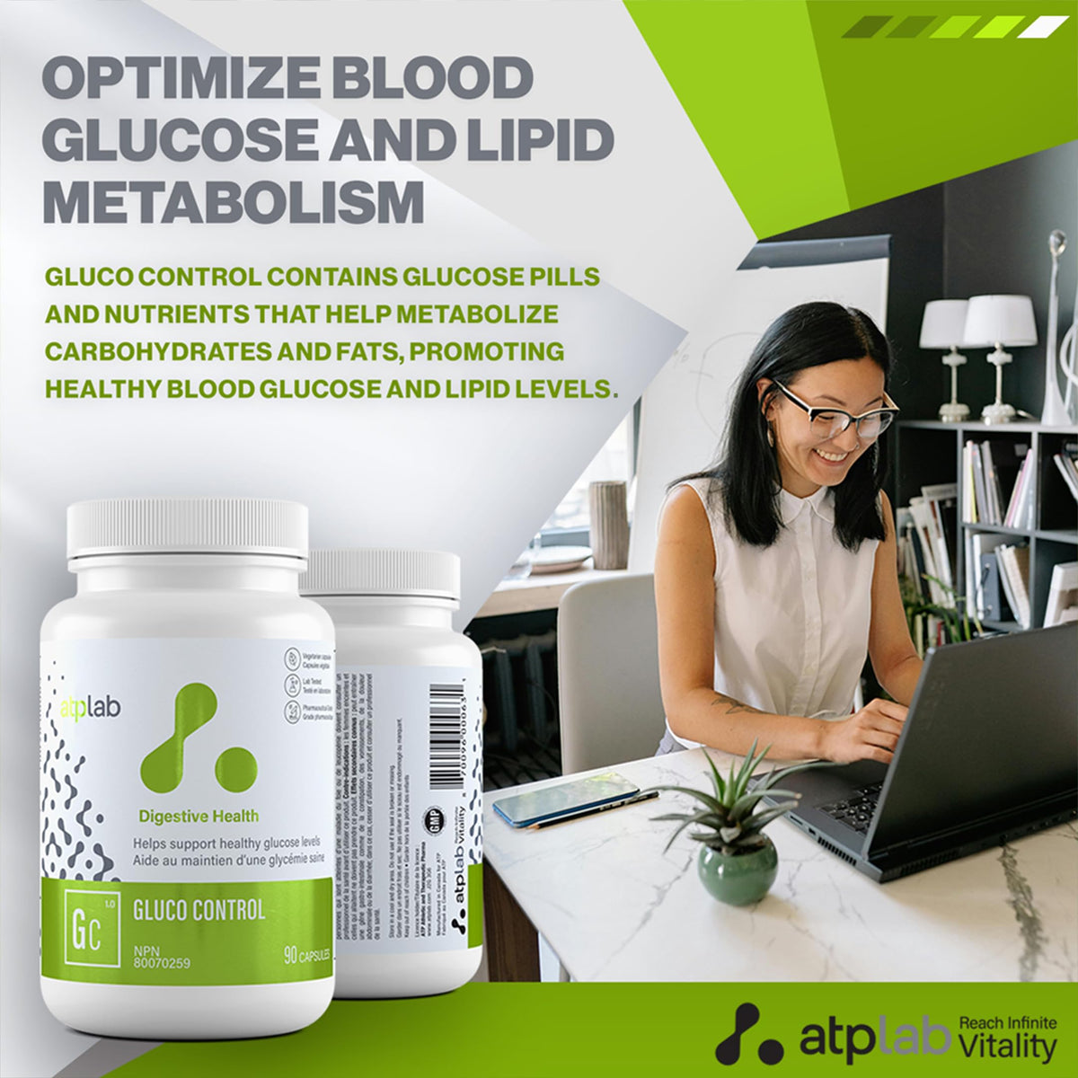 atplab Gluco Control Berberine, Healthy Glucose Levels, 90 Capsules