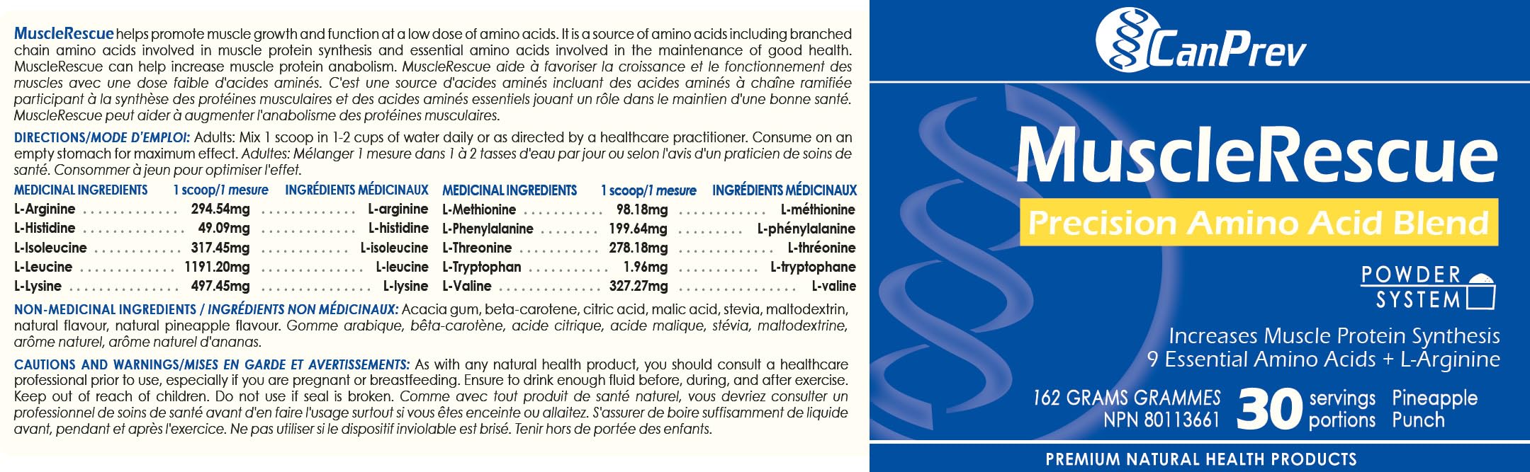 CanPrev - Muscle Rescue Mélange de précision d'acides aminés