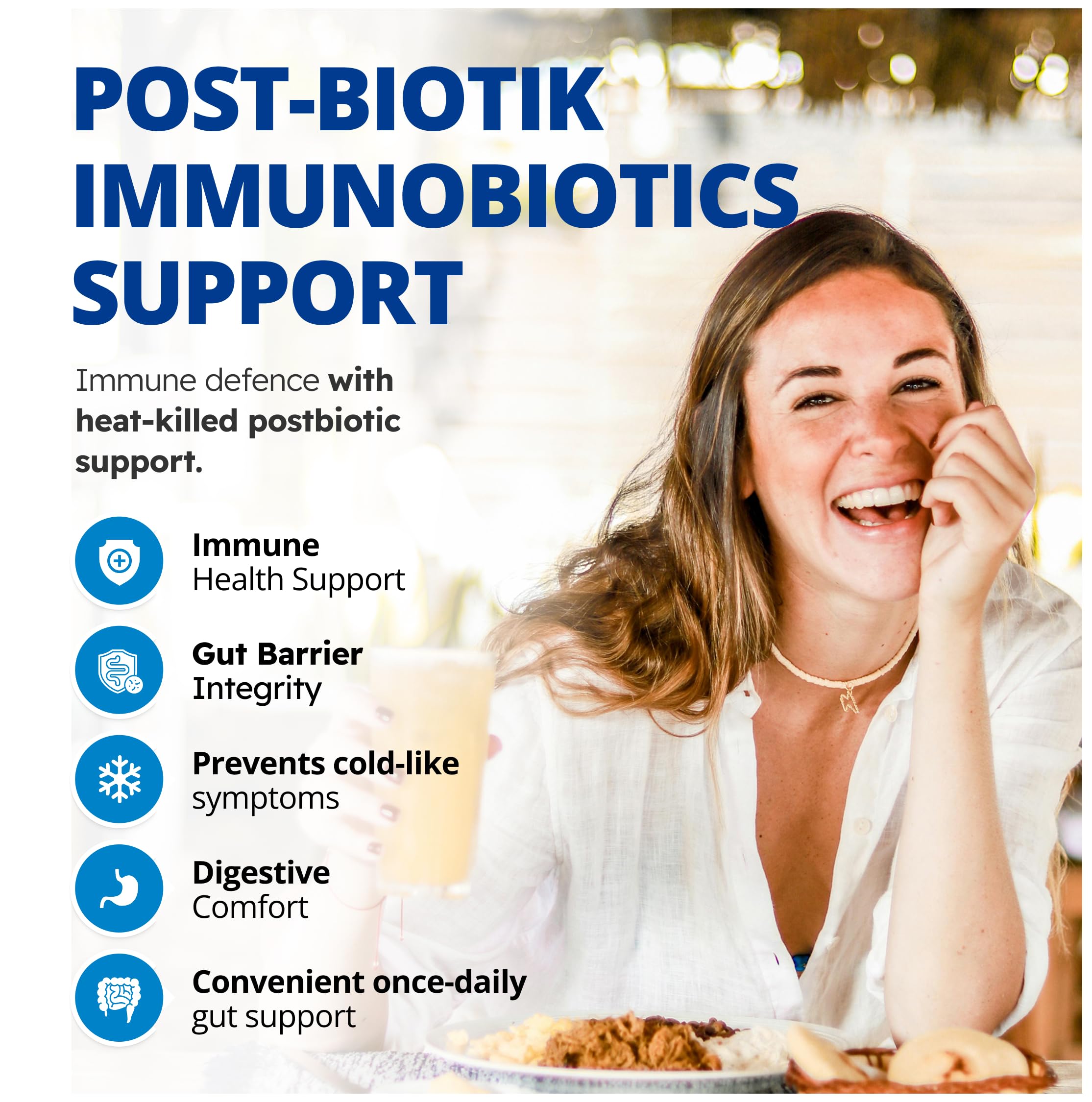 CanPrev Post-Biotik Immunobiotiques, 30 gélules végétales, approvisionnement de 30 jours - Postbiotique pour la santé intestinale - Soutien digestif et immunitaire - Enzymes pour supplément de digestion - Microbiome intestinal Lactobacillus Plantarum