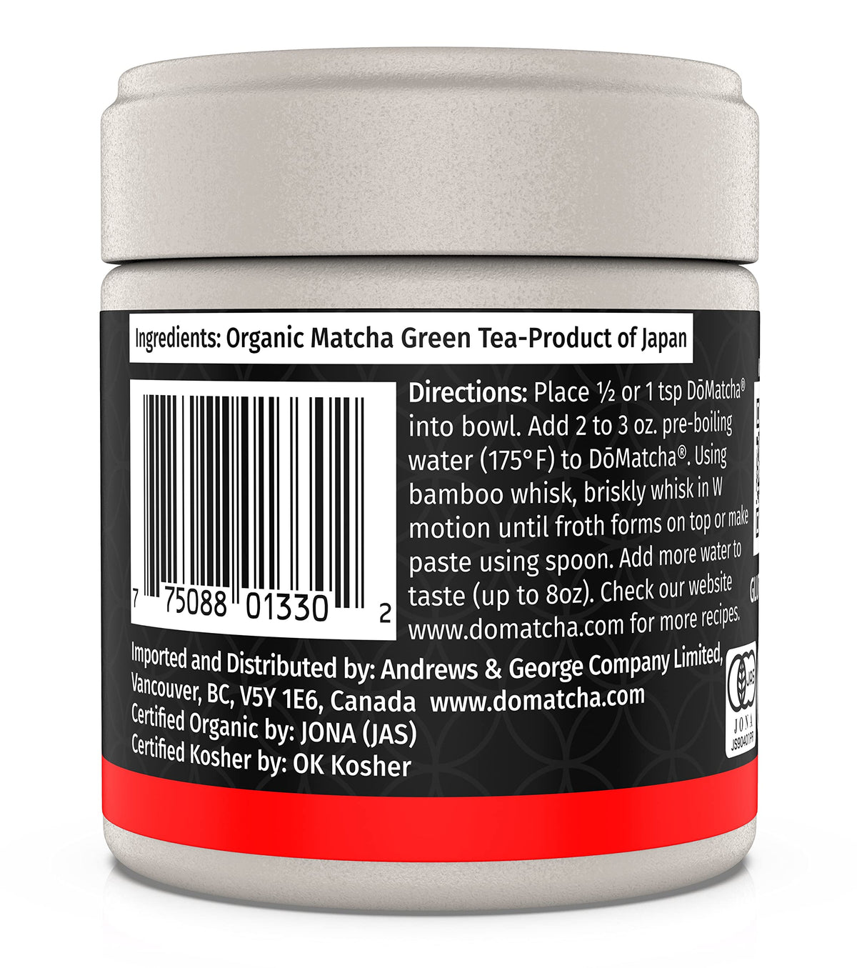 Do Matcha Organic Ceremonial Matcha Powder, No Additives, 30g