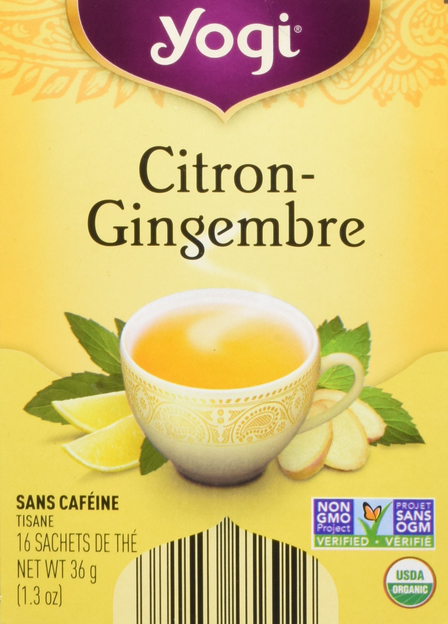 Yogi Tea Lemon Ginger, 16 Count