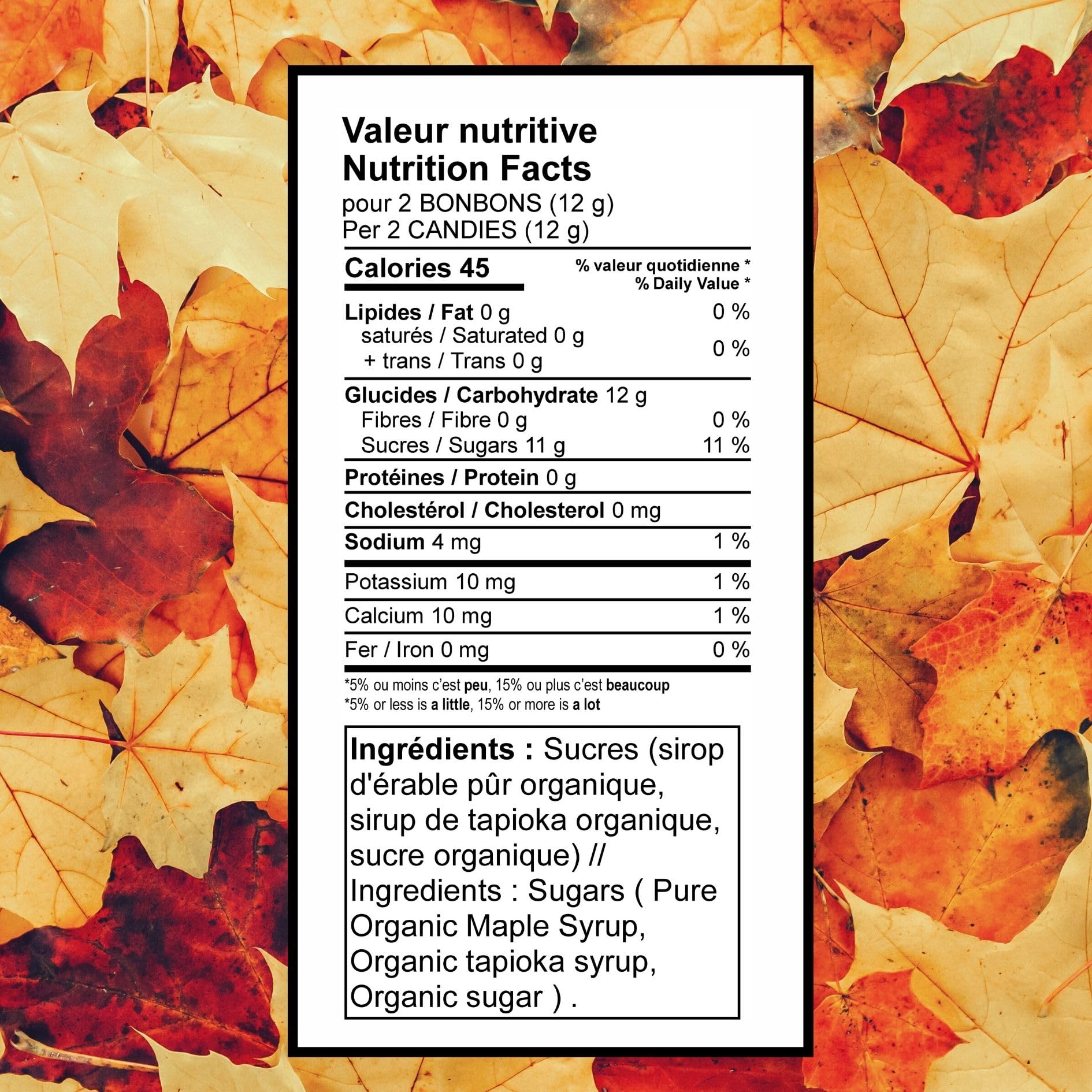 Biodélices - Bonbons au pur sirop d'érable biologique 100g - Riches en antioxydants et minéraux - Le pur délice de l'érable du Québec - Idéal pour le café, comme édulcorant pour le thé, la pâtisserie, comme friandise et pour les desserts